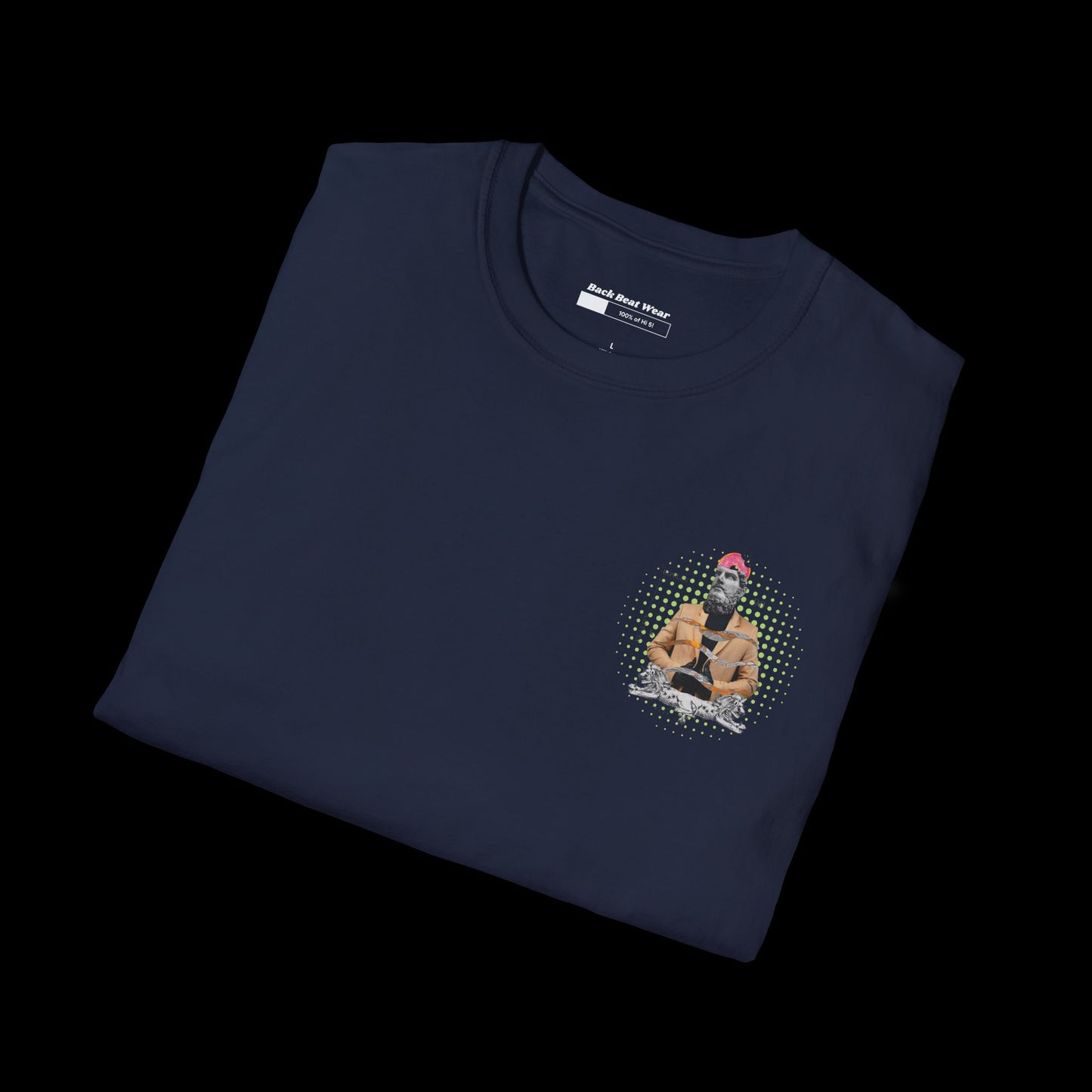Doughnut Greek Head Collage Tee | Whimsical Urban Art
