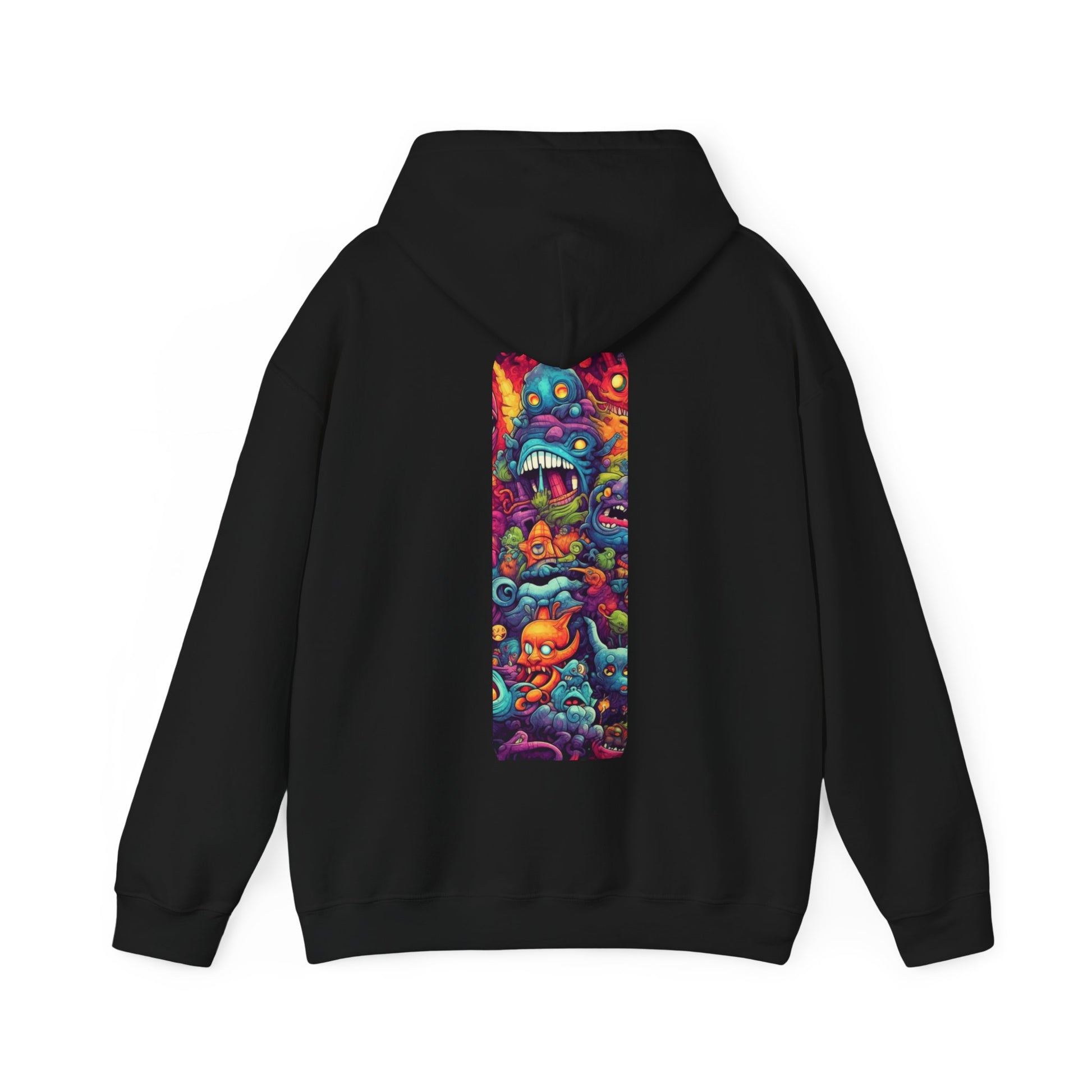 Vibrant Monsters Graphic Hoodie – Colorful Chaos in Streetwear - BackBeat Wear