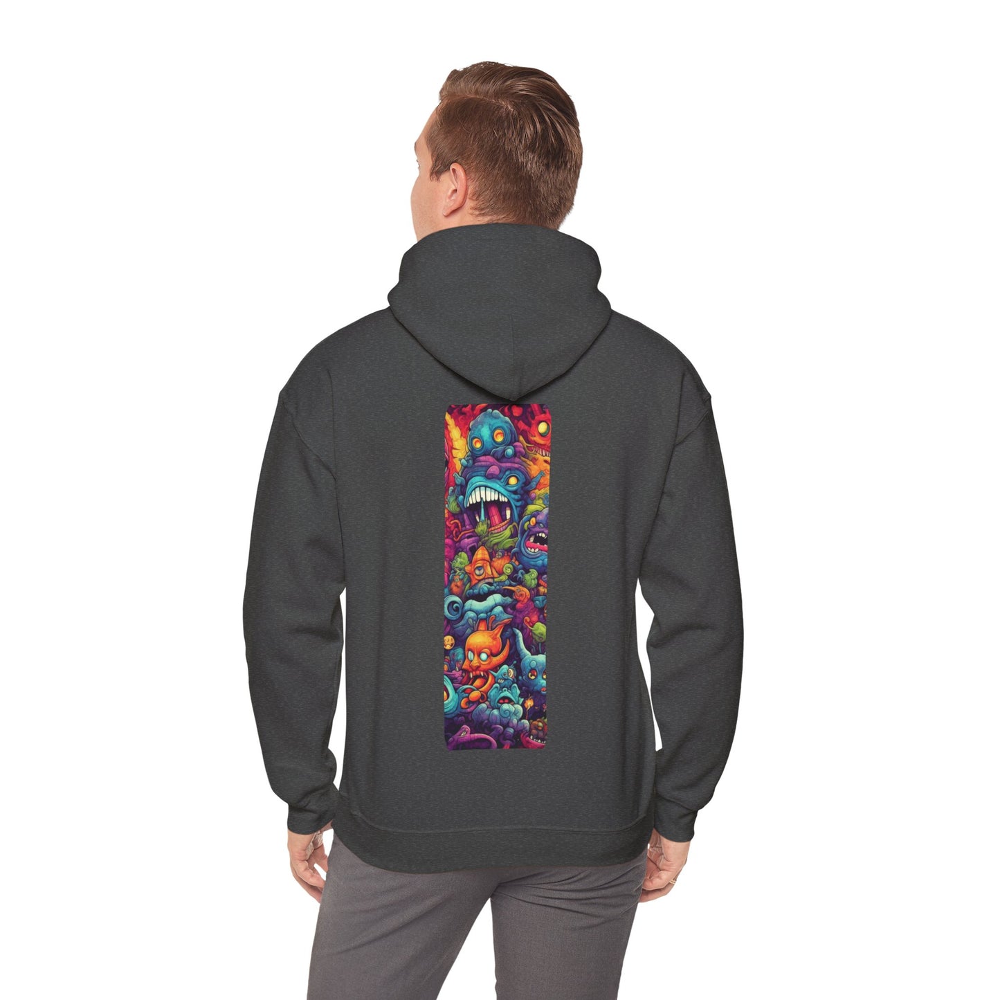 Vibrant Monsters Graphic Hoodie – Colorful Chaos in Streetwear - BackBeat Wear