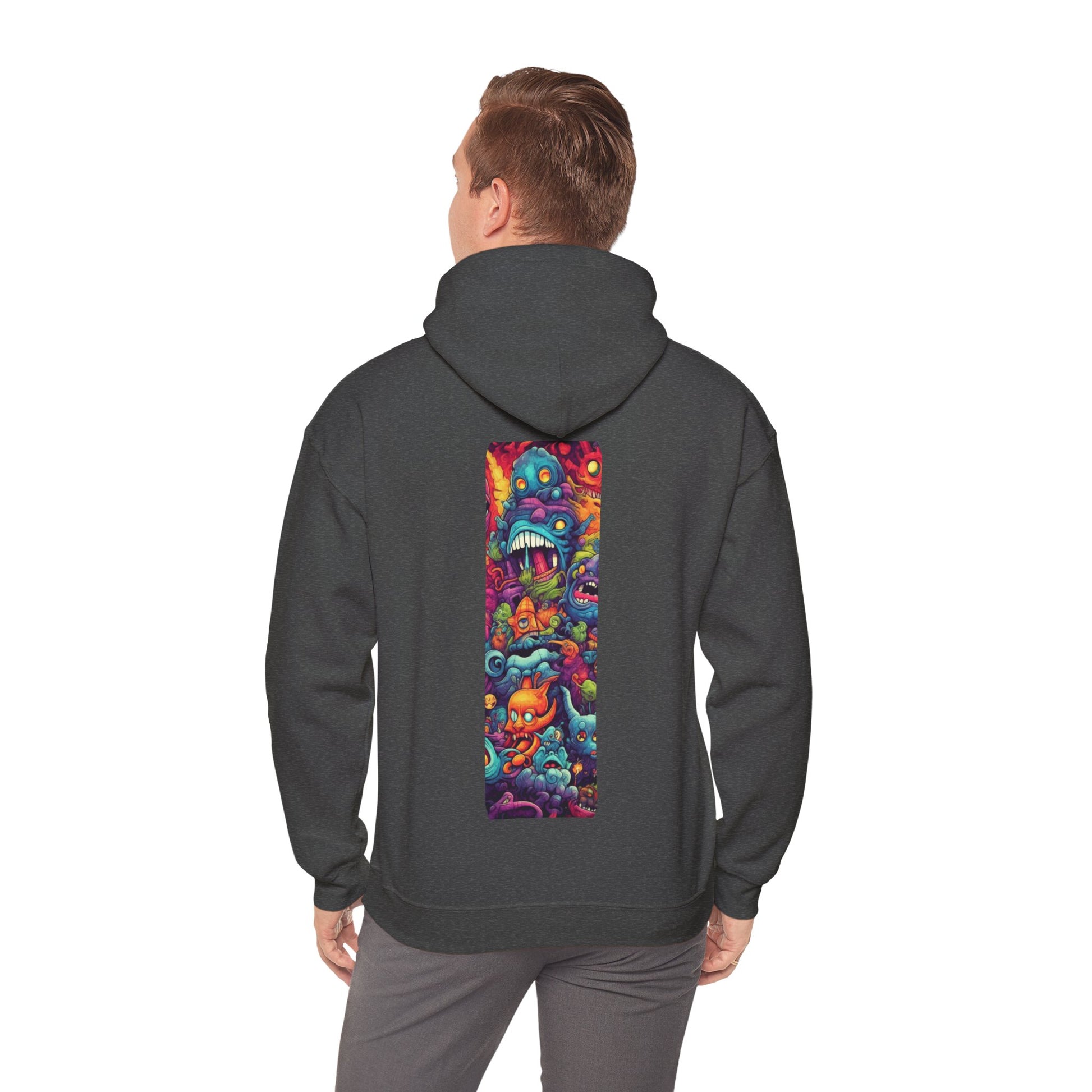Vibrant Monsters Graphic Hoodie – Colorful Chaos in Streetwear - BackBeat Wear