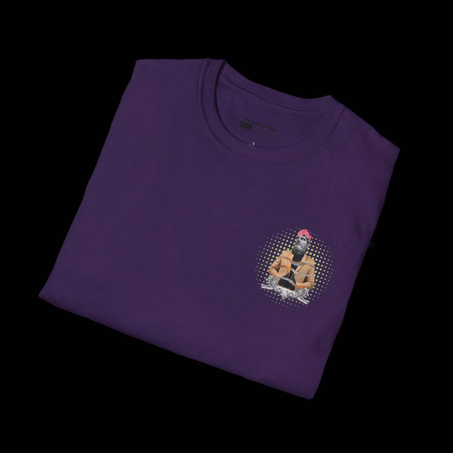 Doughnut Greek Head Collage Tee | Whimsical Urban Art