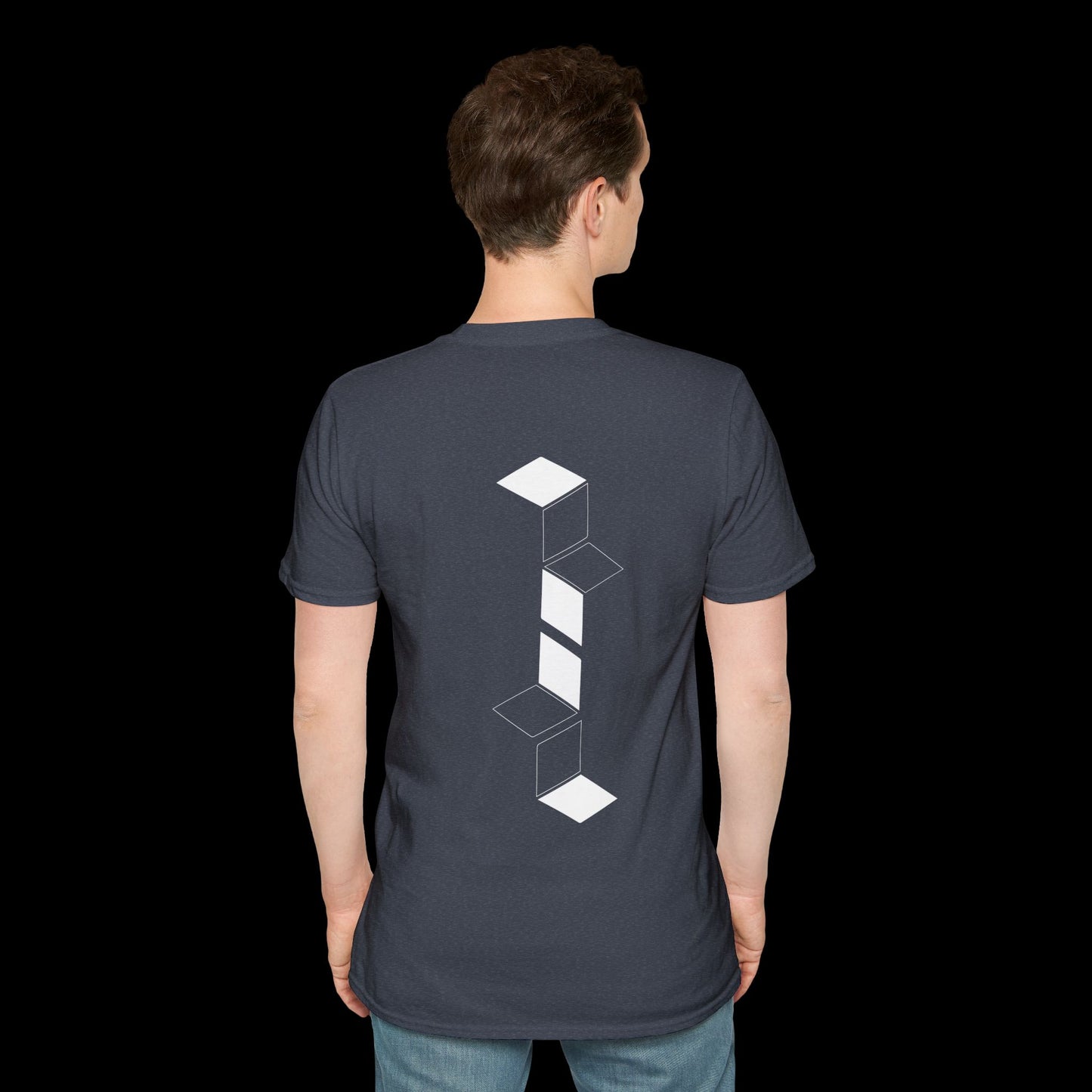 Geometric Flow: Minimalist Cube Design T-Shirt