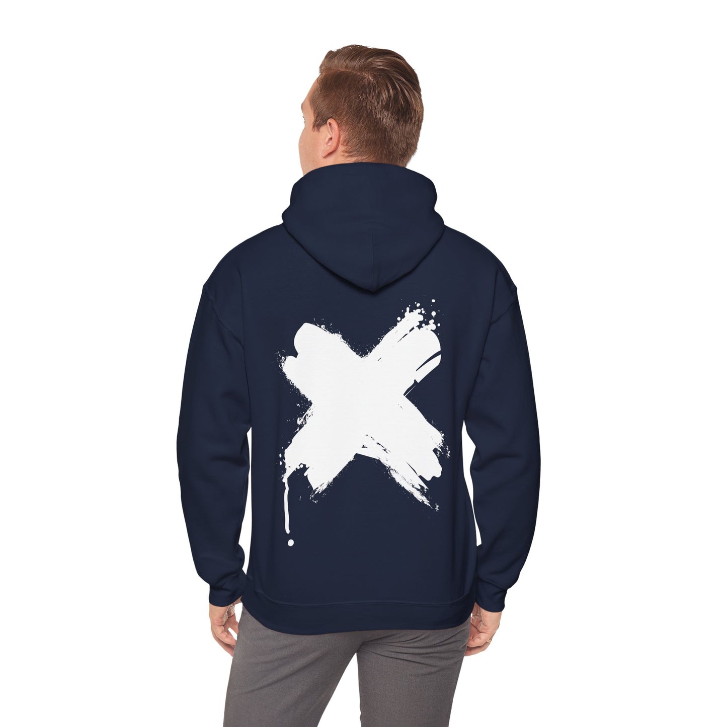 White Cross Hoodie – Bold and Minimalist Design - BackBeat Wear