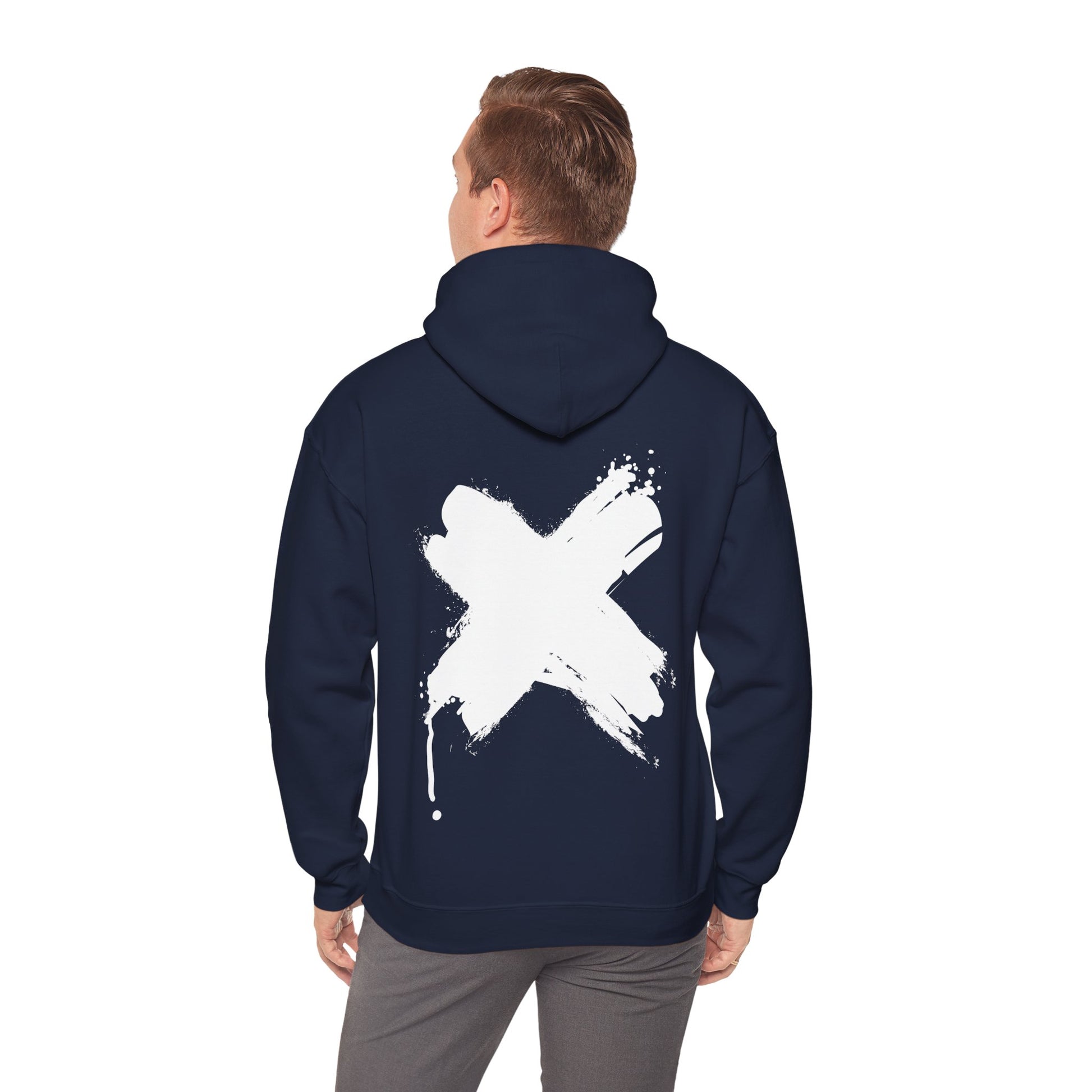 White Cross Hoodie – Bold and Minimalist Design - BackBeat Wear