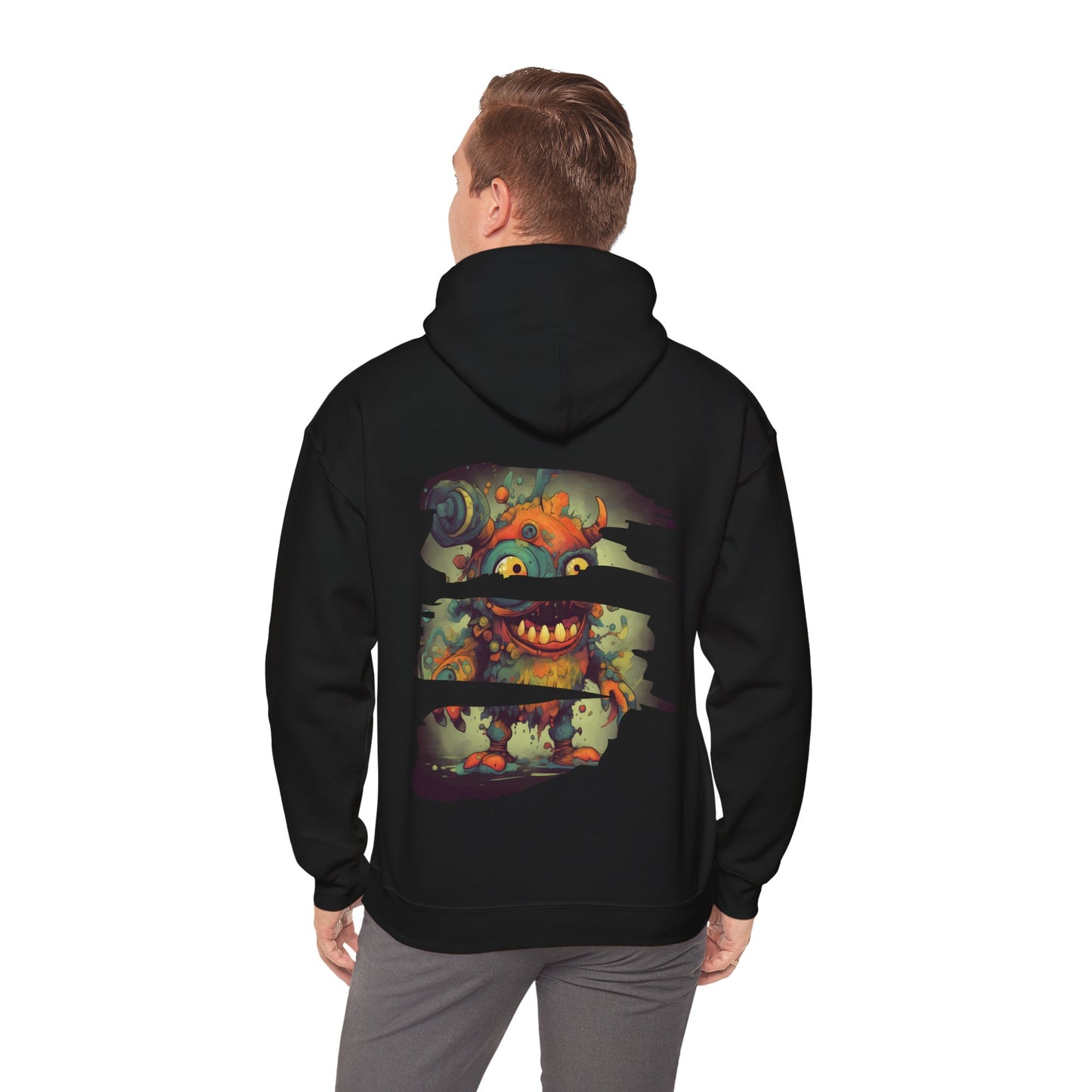 Monster Madness Hoodie: Glitch Art Statement - BackBeat Wear