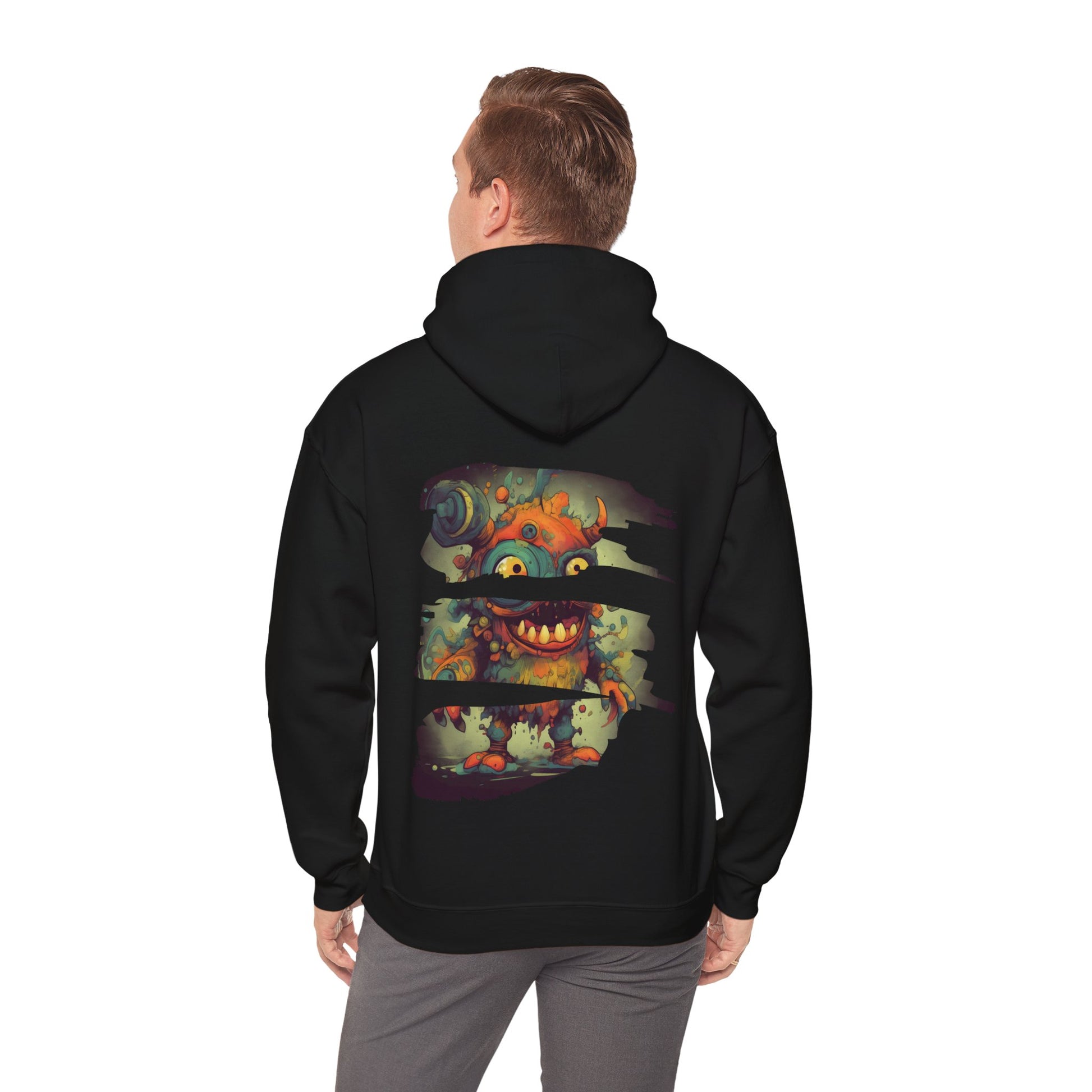 Monster Madness Hoodie: Glitch Art Statement - BackBeat Wear