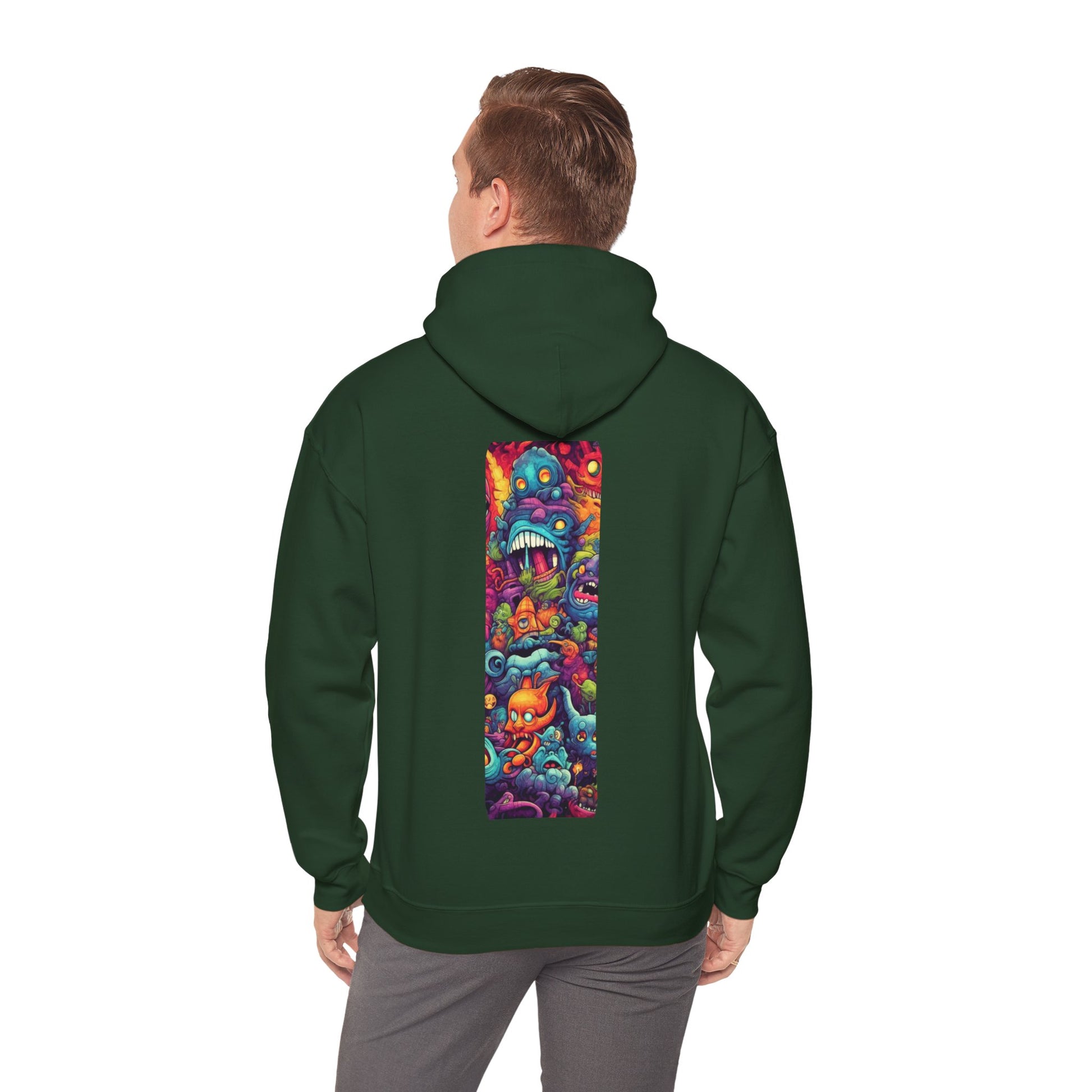 Vibrant Monsters Graphic Hoodie – Colorful Chaos in Streetwear - BackBeat Wear