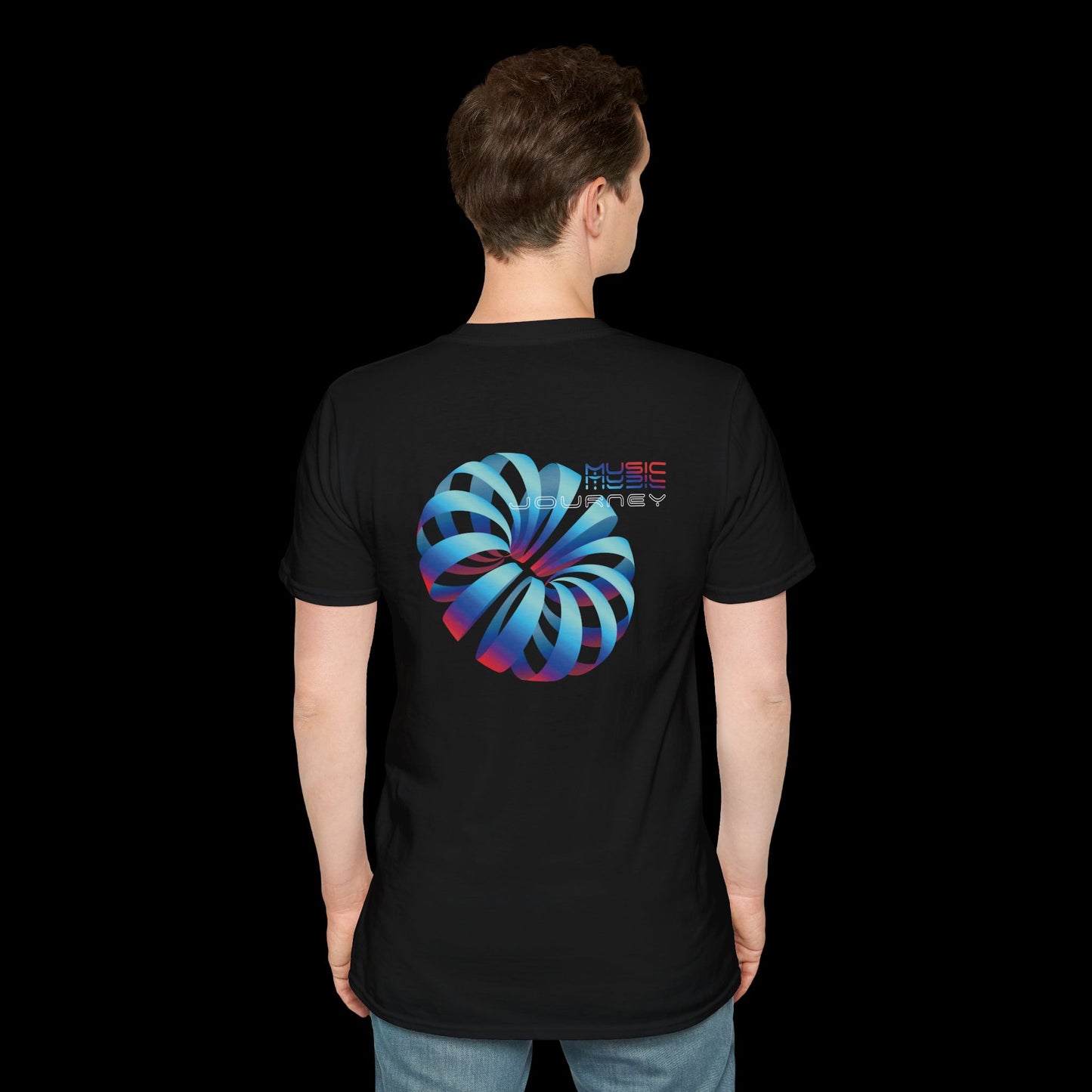 Music Journey T-Shirt | 3D Abstract Techno Design