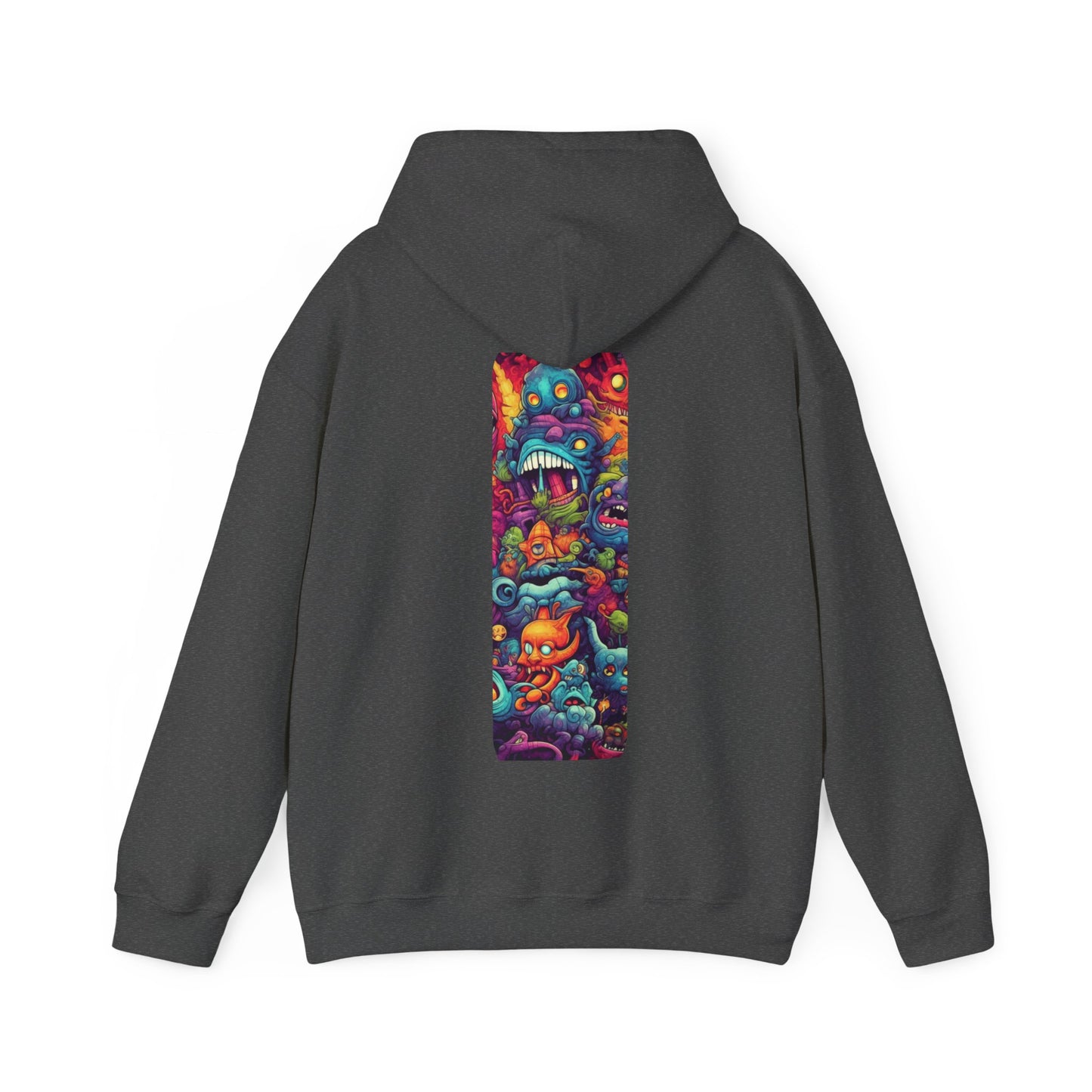 Vibrant Monsters Graphic Hoodie – Colorful Chaos in Streetwear - BackBeat Wear
