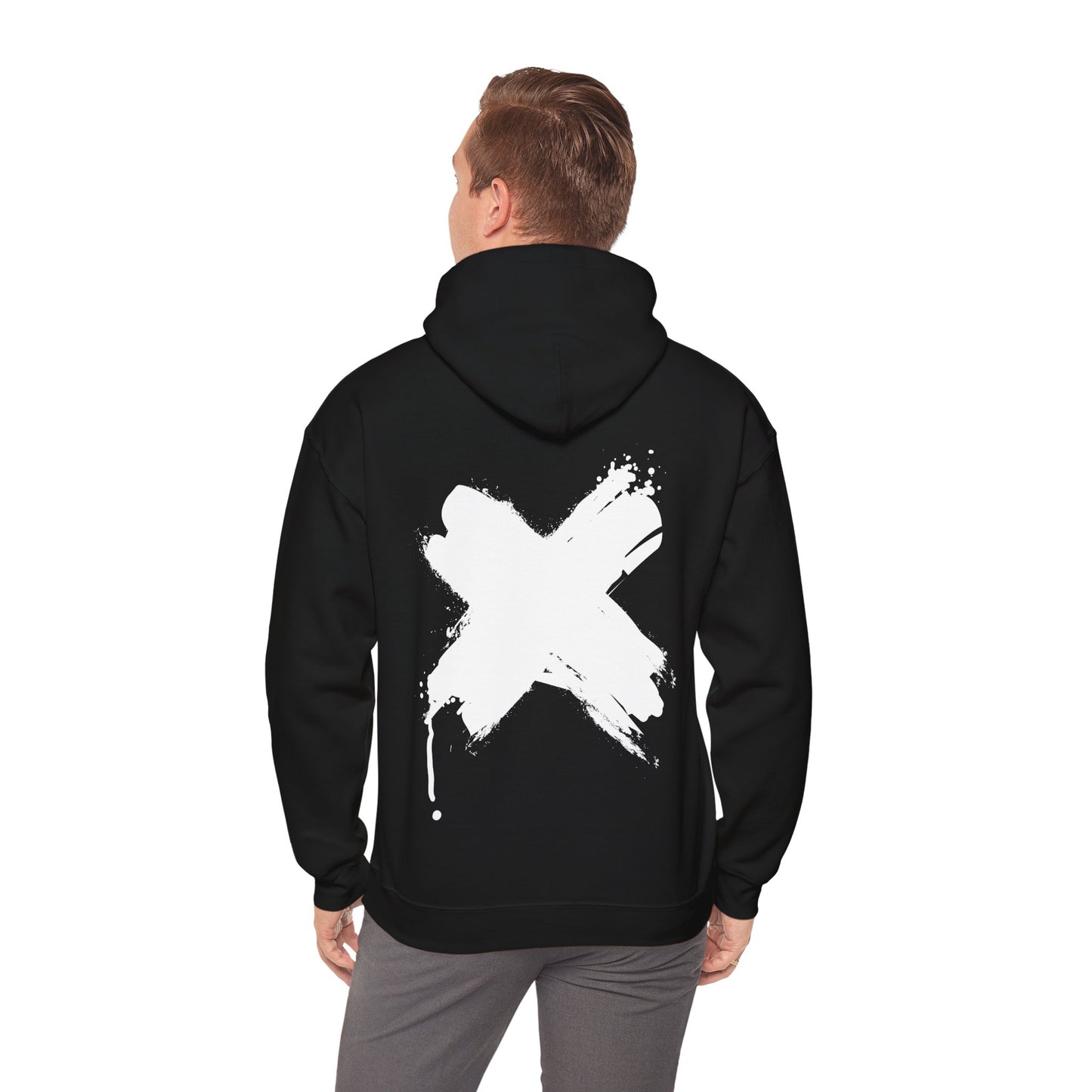White Cross Hoodie – Bold and Minimalist Design - BackBeat Wear