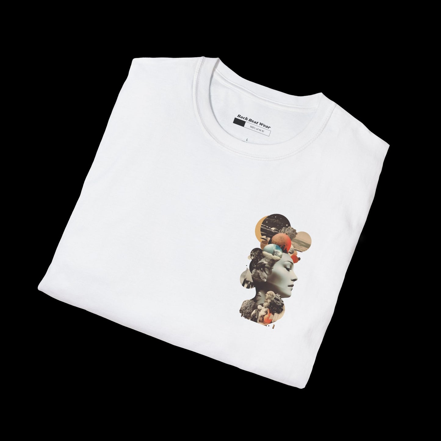 Surreal Femme Collage T-Shirt | Artistic Graphic for Dreamers