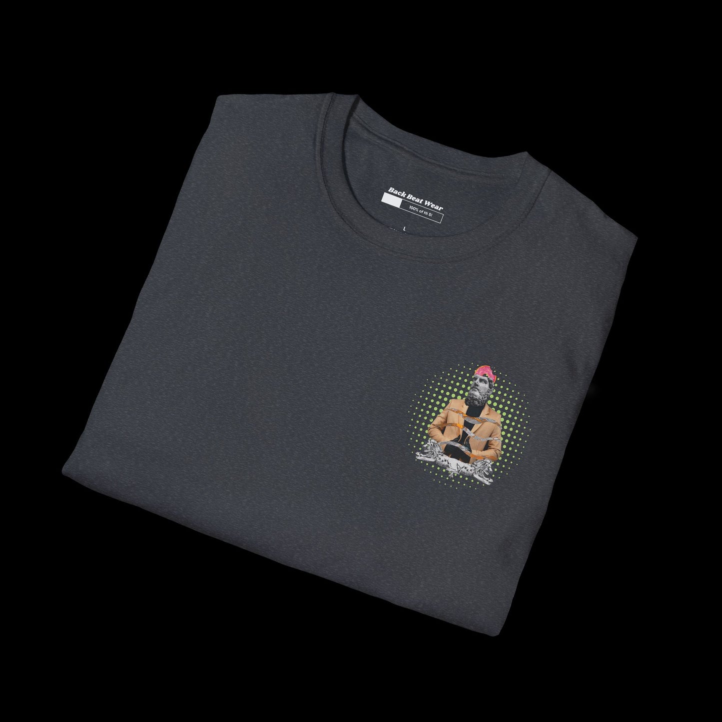 Doughnut Greek Head Collage Tee | Whimsical Urban Art
