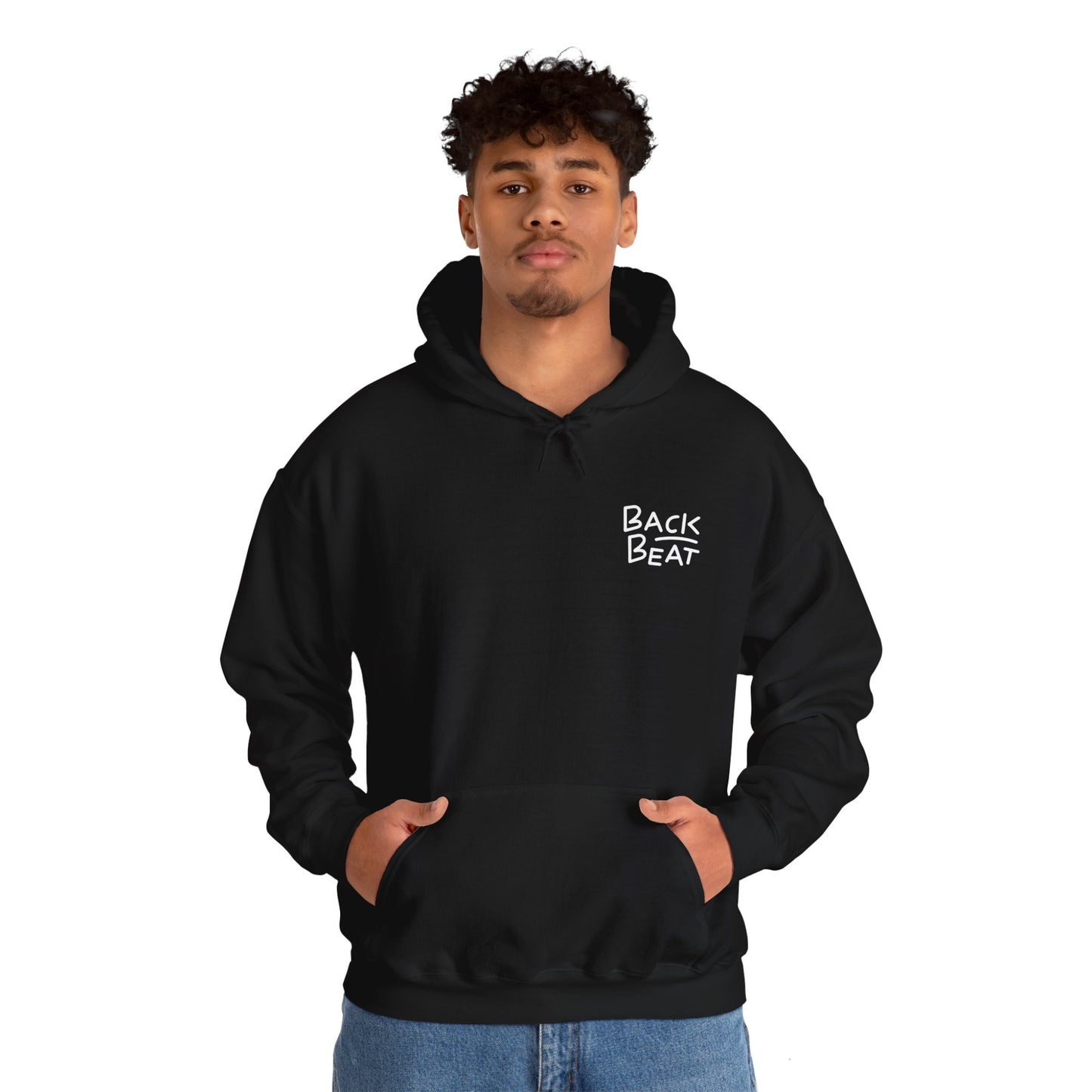 Black hoodie with bold red 'SOLD OUT' graphic on the back. Minimalist streetwear style for urban fashion enthusiasts