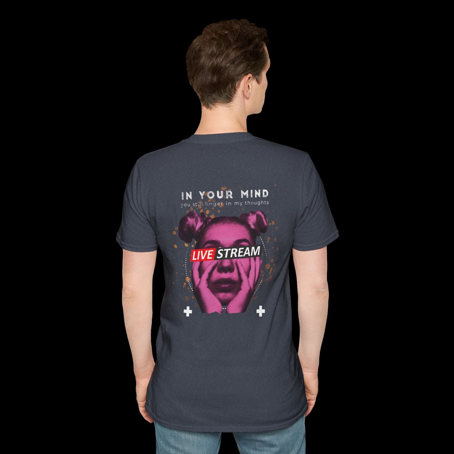 Live Stream T-Shirt | Abstract Graphic Design BackBeat Wear T-Shirt