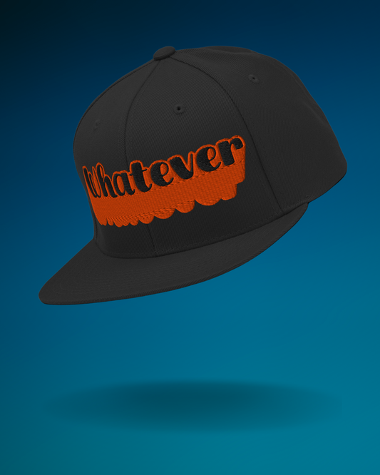 "Whatever" Snapback Hat | Urban Street Style Embroidered Cap  BackBeat Wear