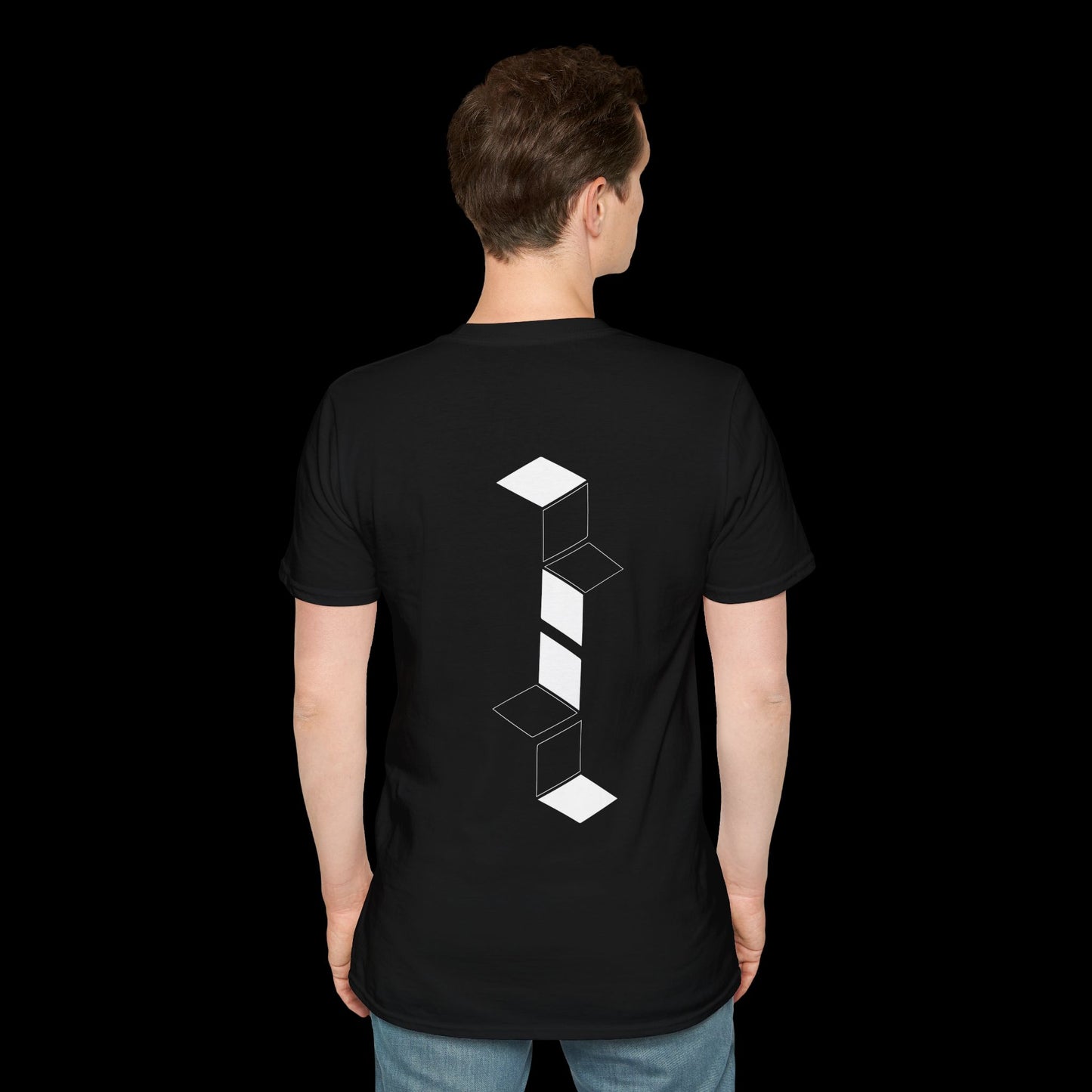 Geometric Flow: Minimalist Cube Design T-Shirt