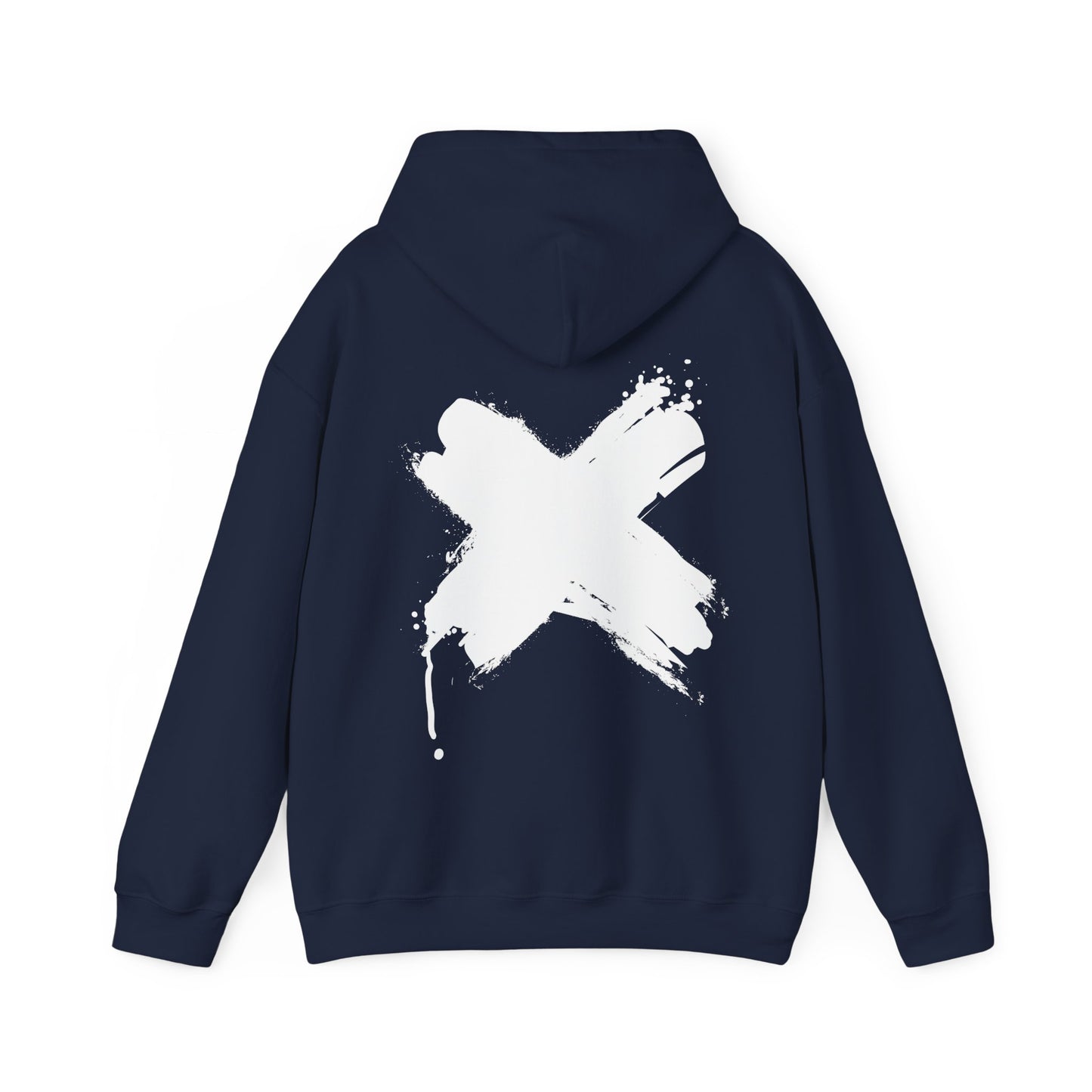 White Cross Hoodie – Bold and Minimalist Design - BackBeat Wear