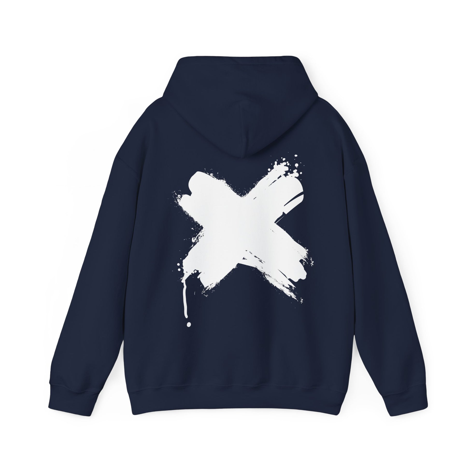 White Cross Hoodie – Bold and Minimalist Design - BackBeat Wear