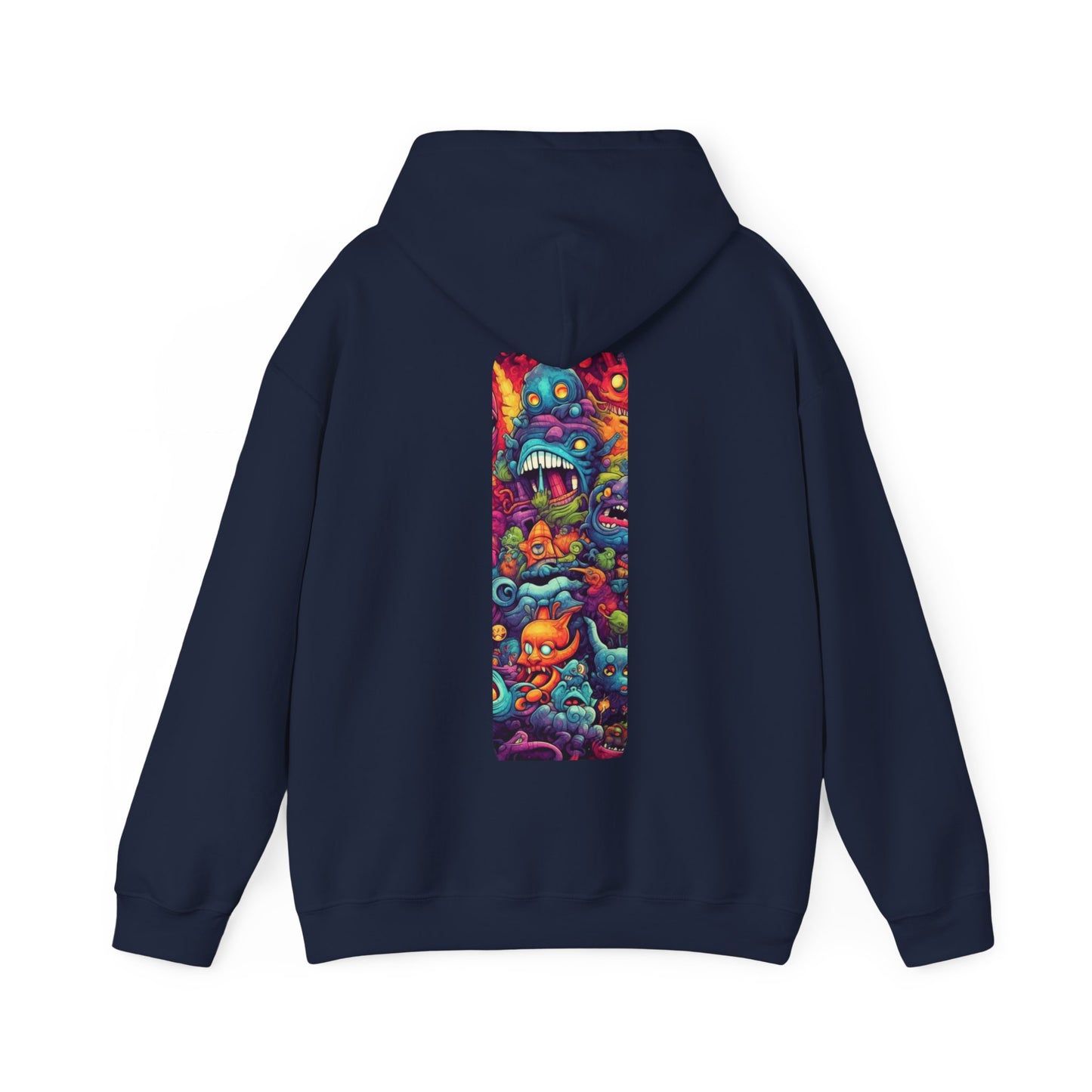 Vibrant Monsters Graphic Hoodie – Colorful Chaos in Streetwear - BackBeat Wear