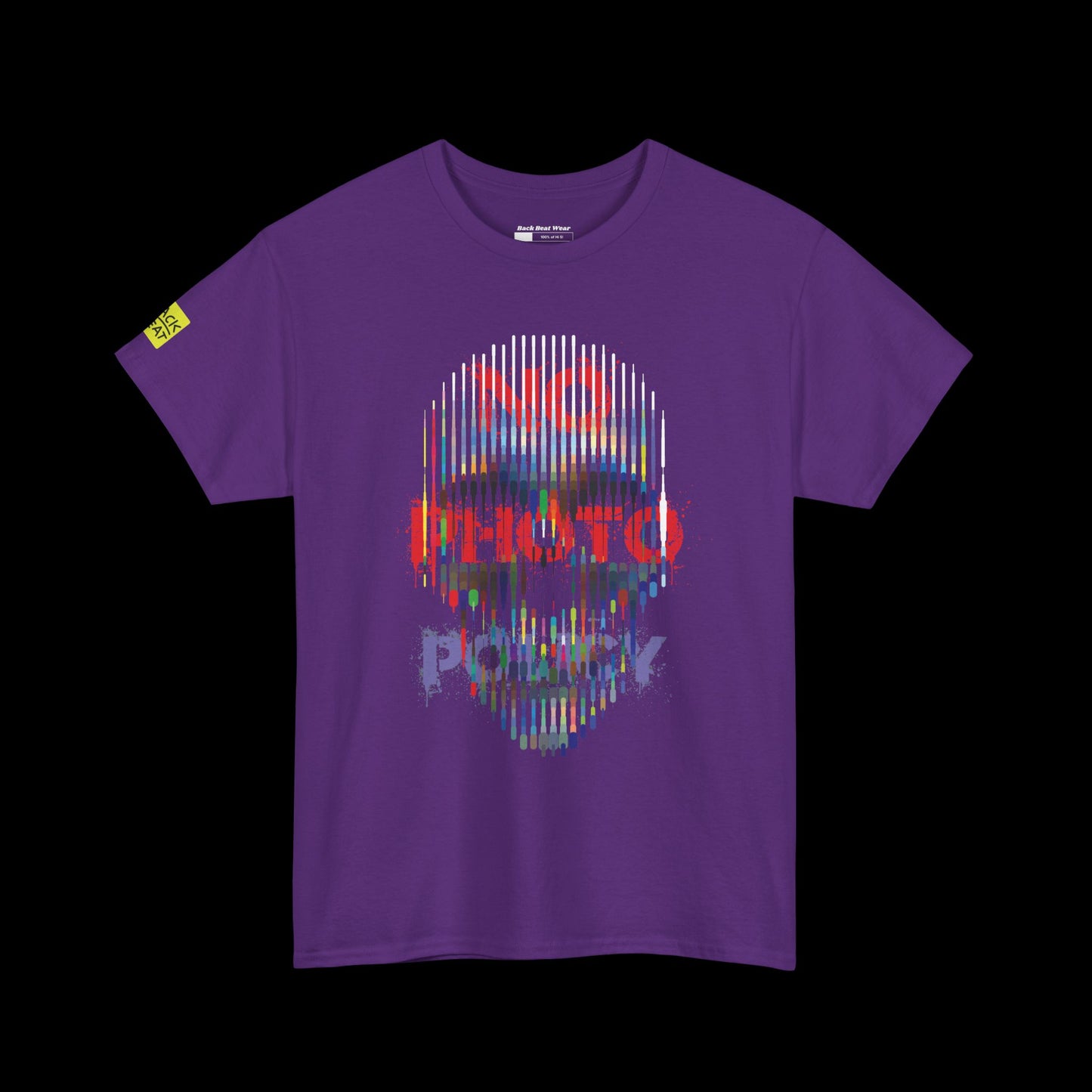 No Photo Policy: Glitch Skull Front Print