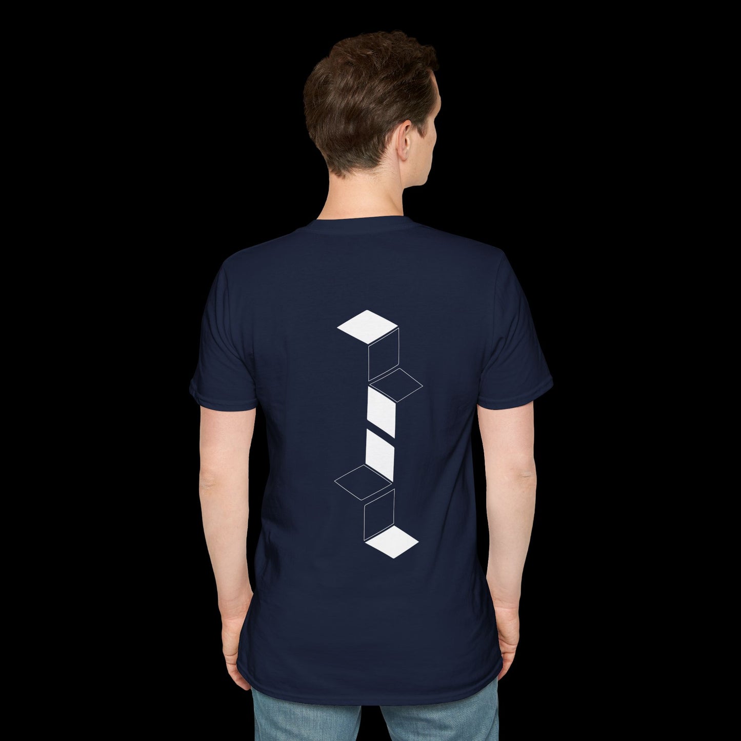 Geometric Flow: Minimalist Cube Design T-Shirt