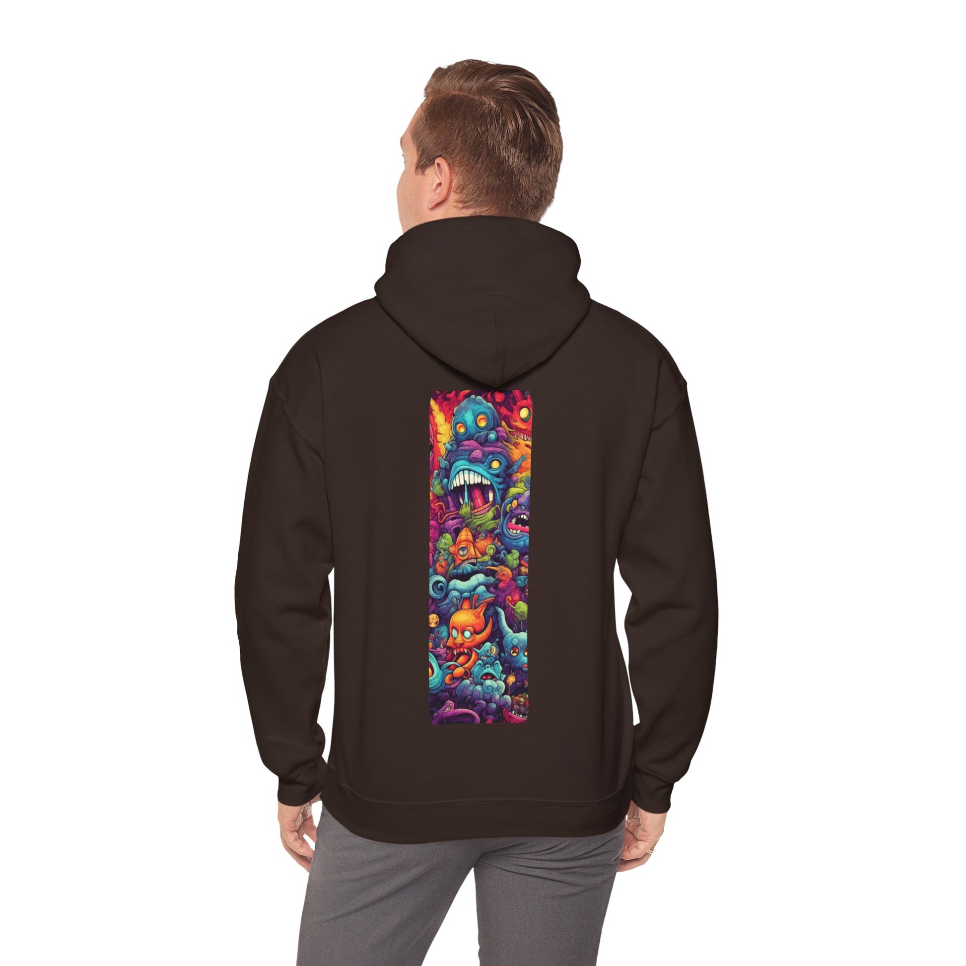 Vibrant Monsters Graphic Hoodie – Colorful Chaos in Streetwear - BackBeat Wear