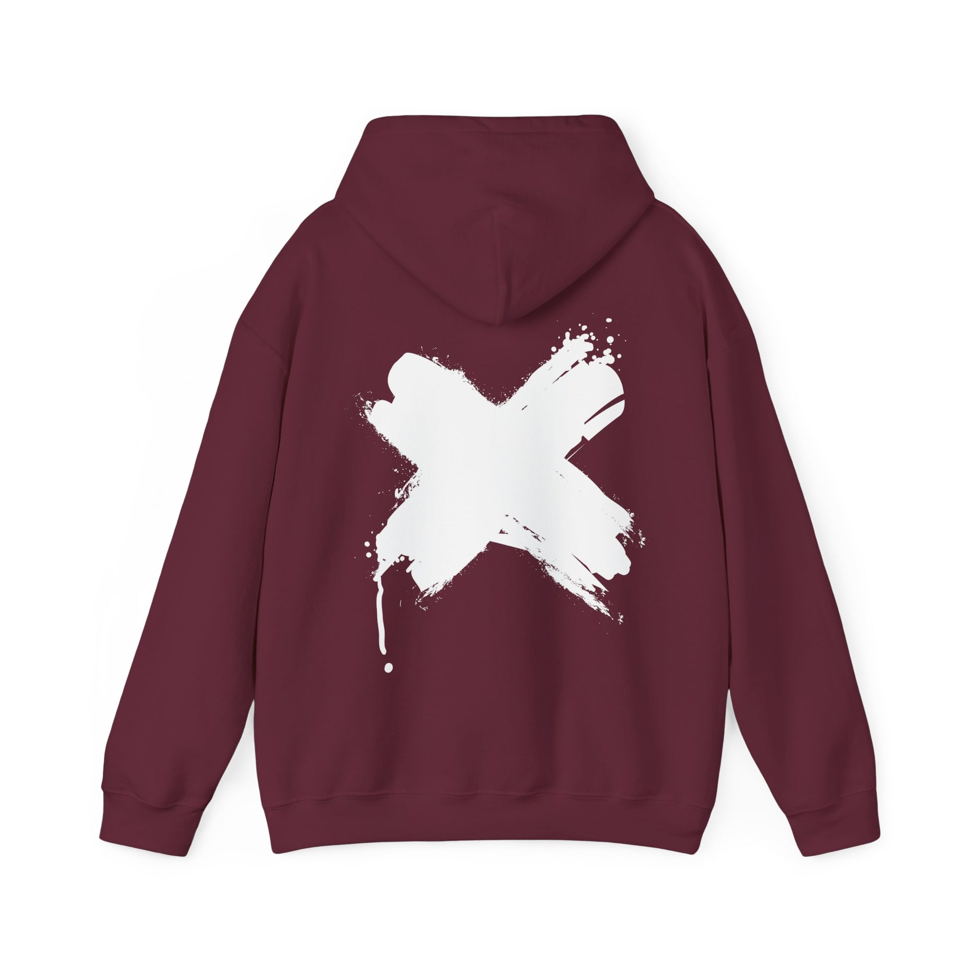 White Cross Hoodie – Bold and Minimalist Design - BackBeat Wear