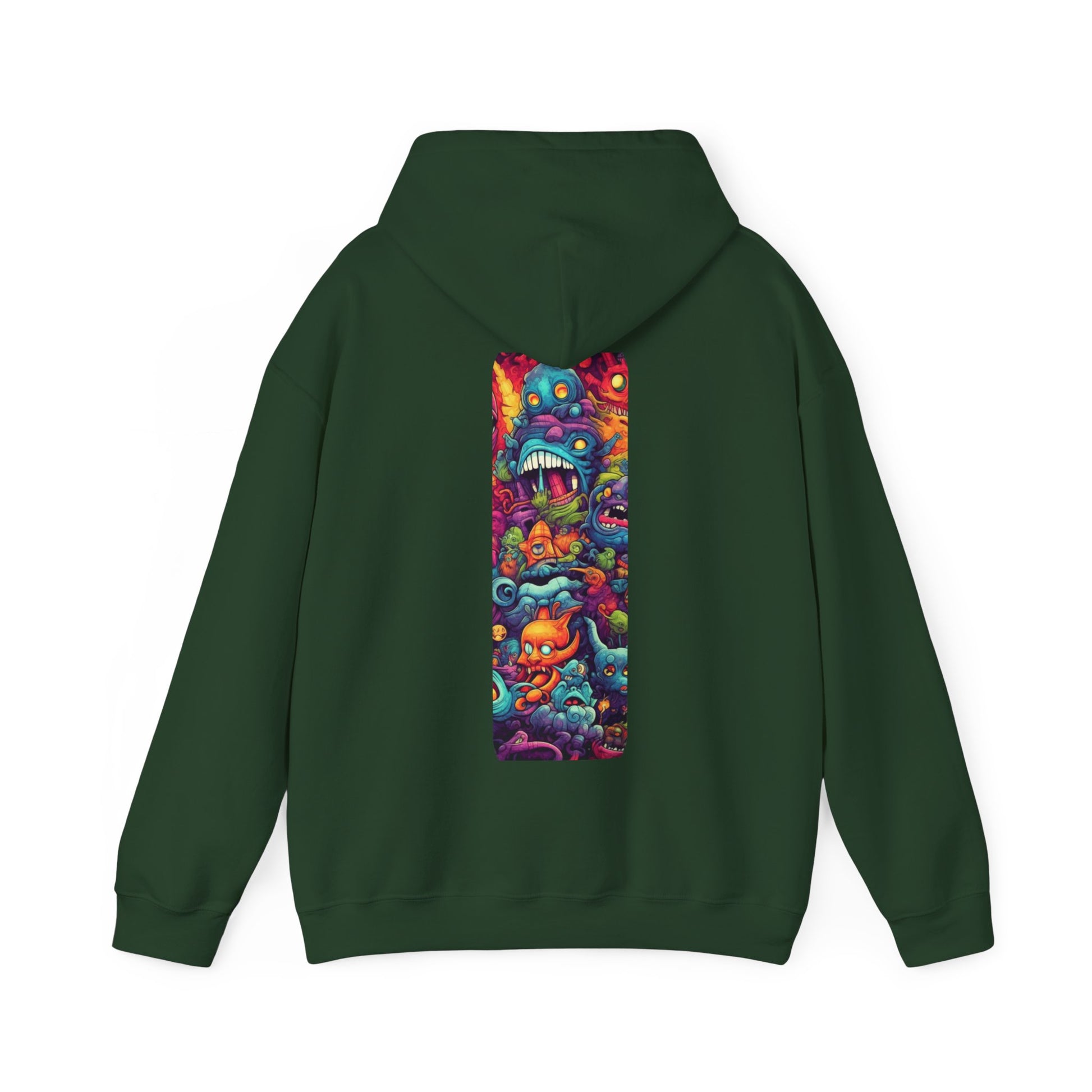 Vibrant Monsters Graphic Hoodie – Colorful Chaos in Streetwear - BackBeat Wear