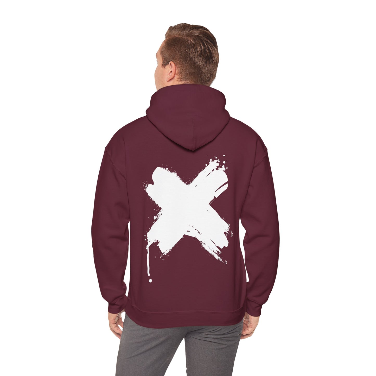 White Cross Hoodie – Bold and Minimalist Design - BackBeat Wear