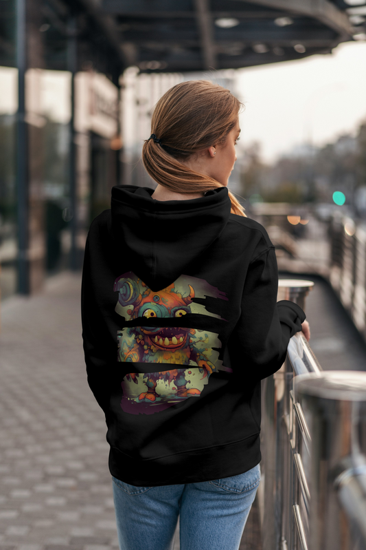 Monster Madness Hoodie: Glitch Art Statement - BackBeat Wear