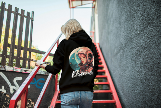 Dreamer Astronaut Hoodie – Bold Streetwear for Visionaries  BackBeat Wear Hoodie