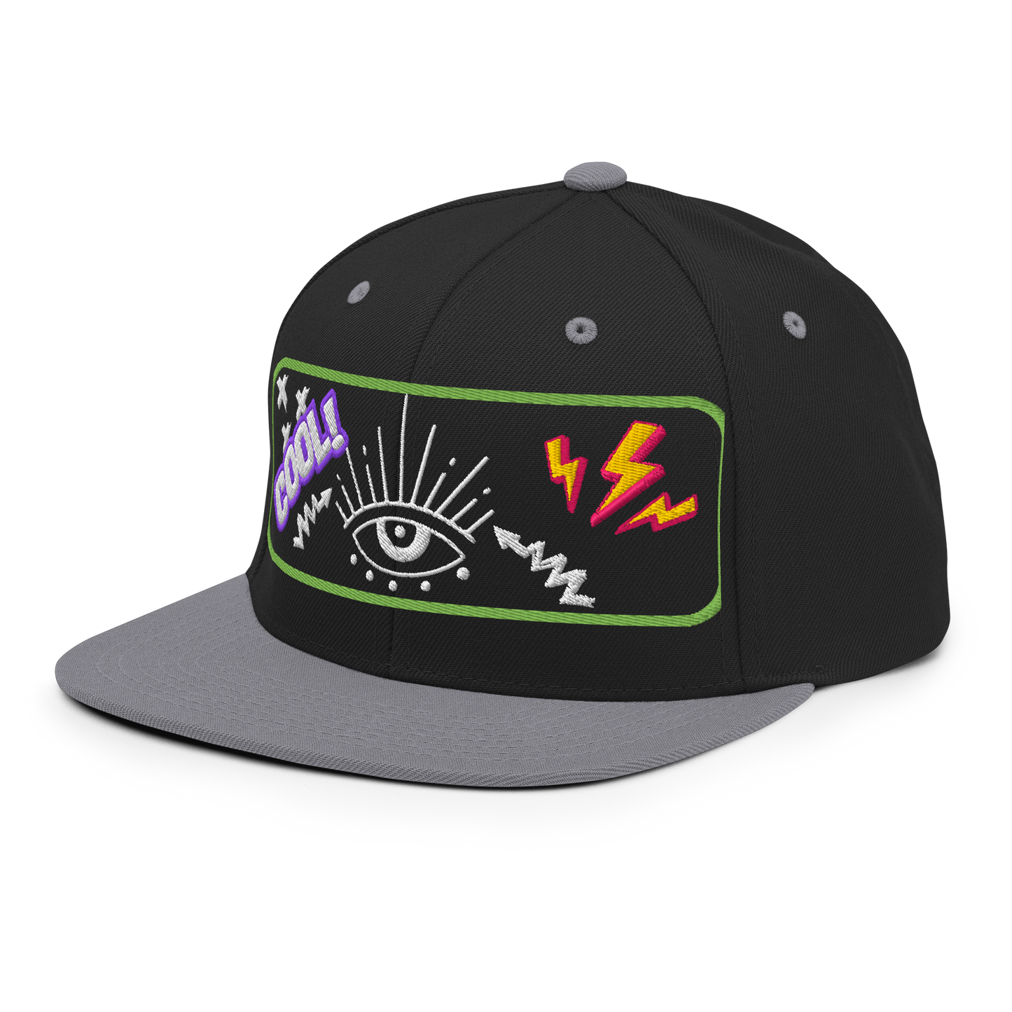 Electric Vision Snapback | Bold Streetwear Hat with Eye Graphic BackBeat Wear