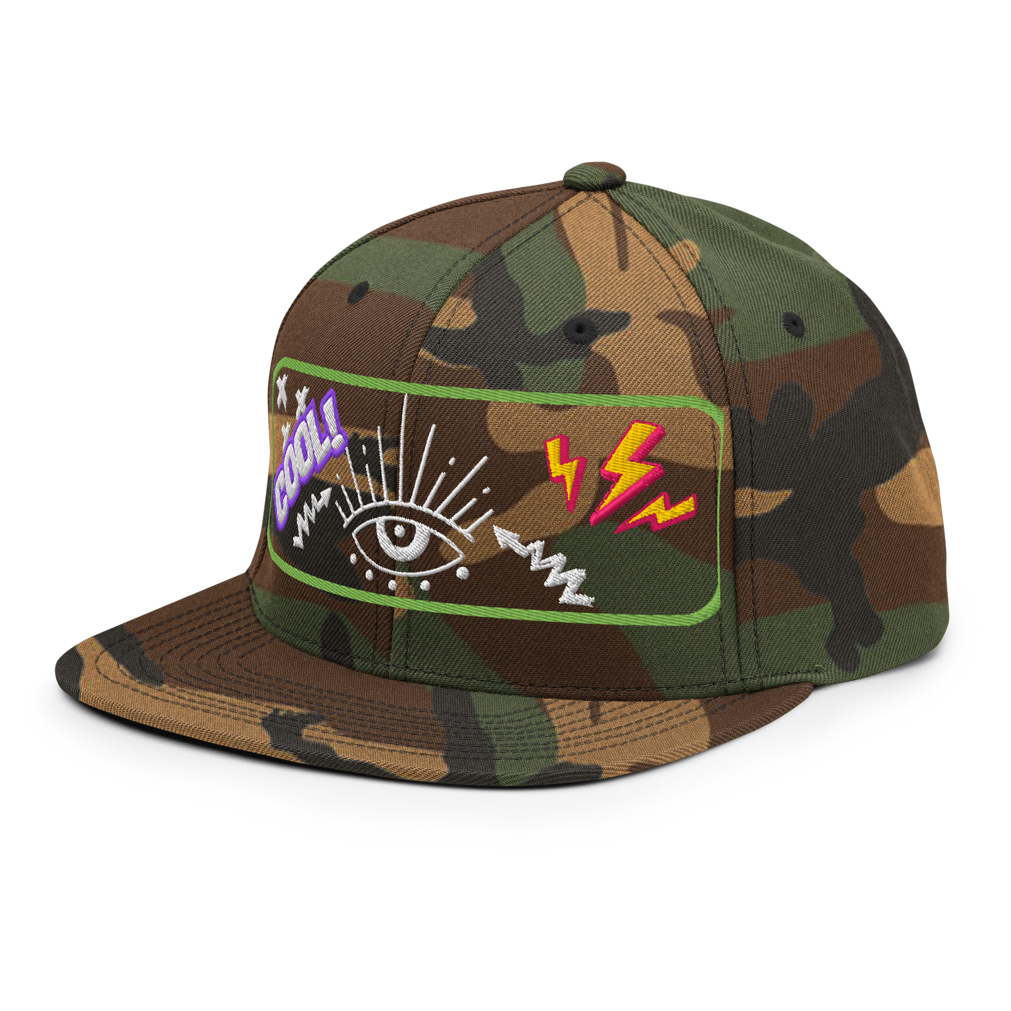 Electric Vision Snapback | Bold Streetwear Hat with Eye Graphic BackBeat Wear