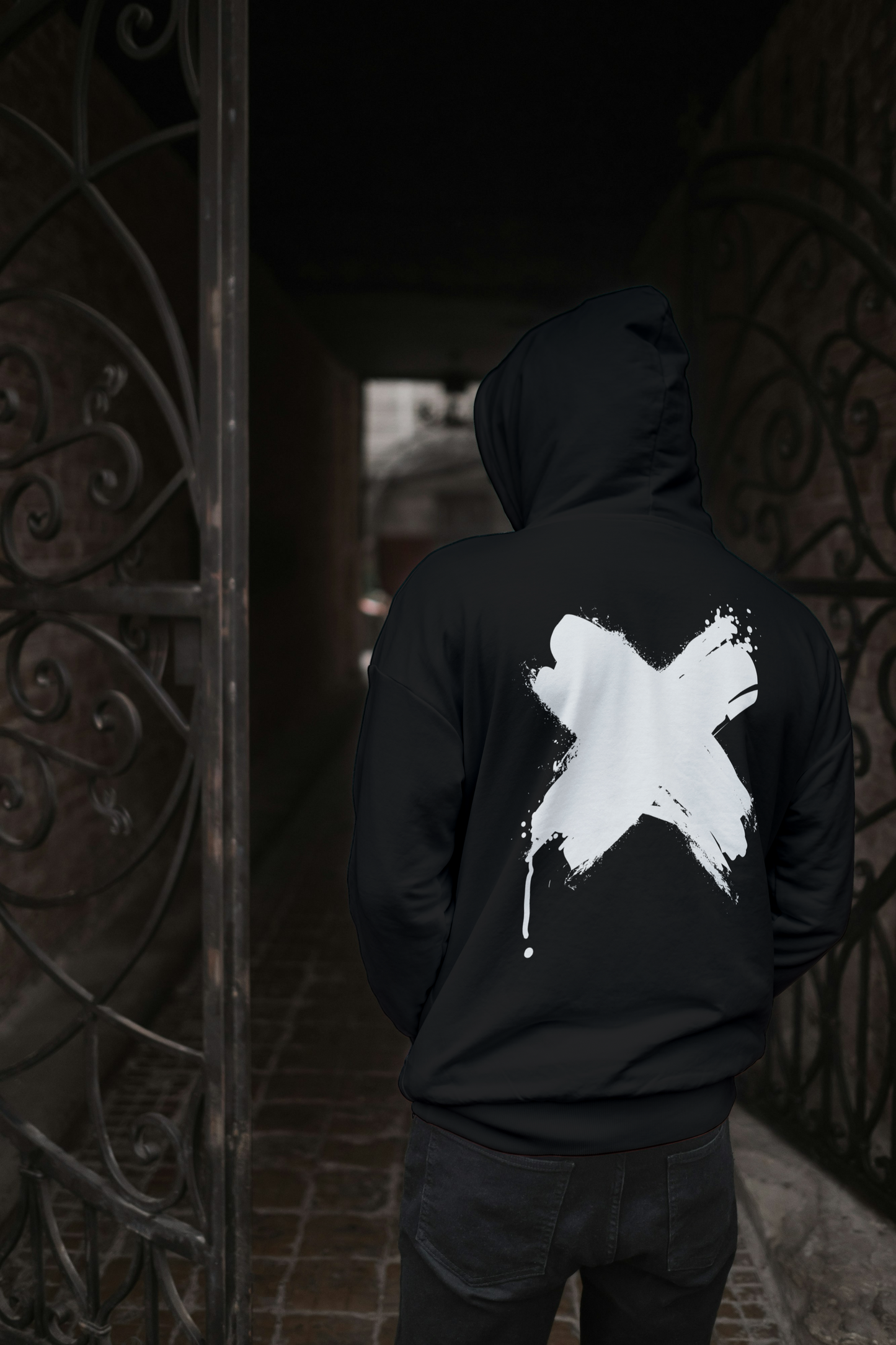 White Cross Hoodie – Bold and Minimalist Design - BackBeat Wear