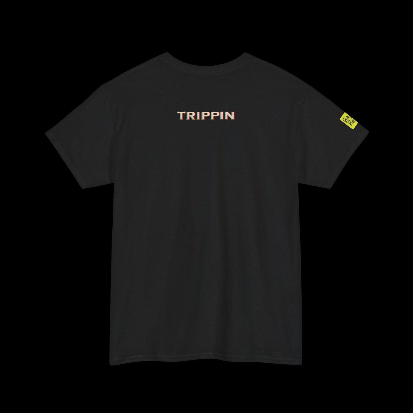 Trippin Front Print t-shirt — Glitch Typography Graphic