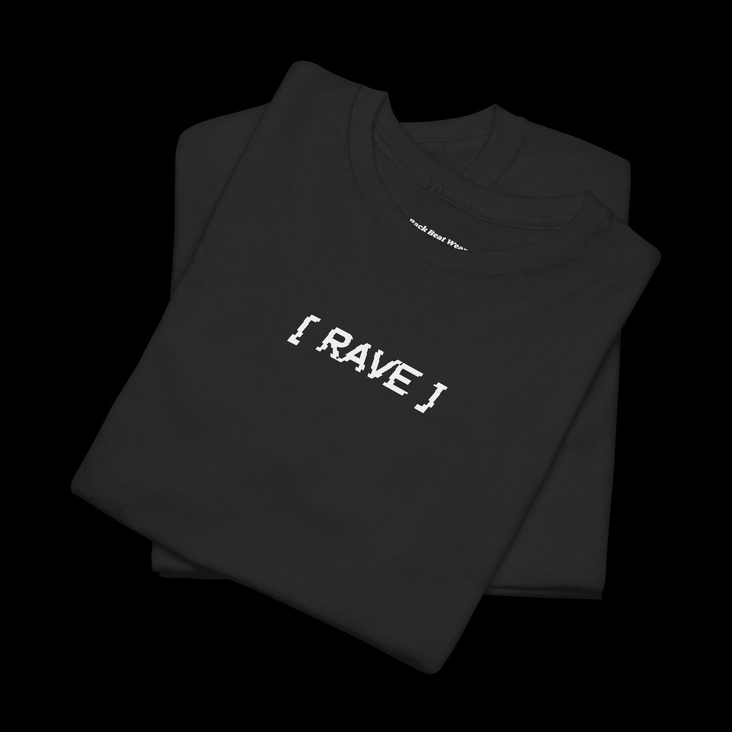 Rave Till the Grave Back Print t-shirt — Glitch Skull Rave Graphic