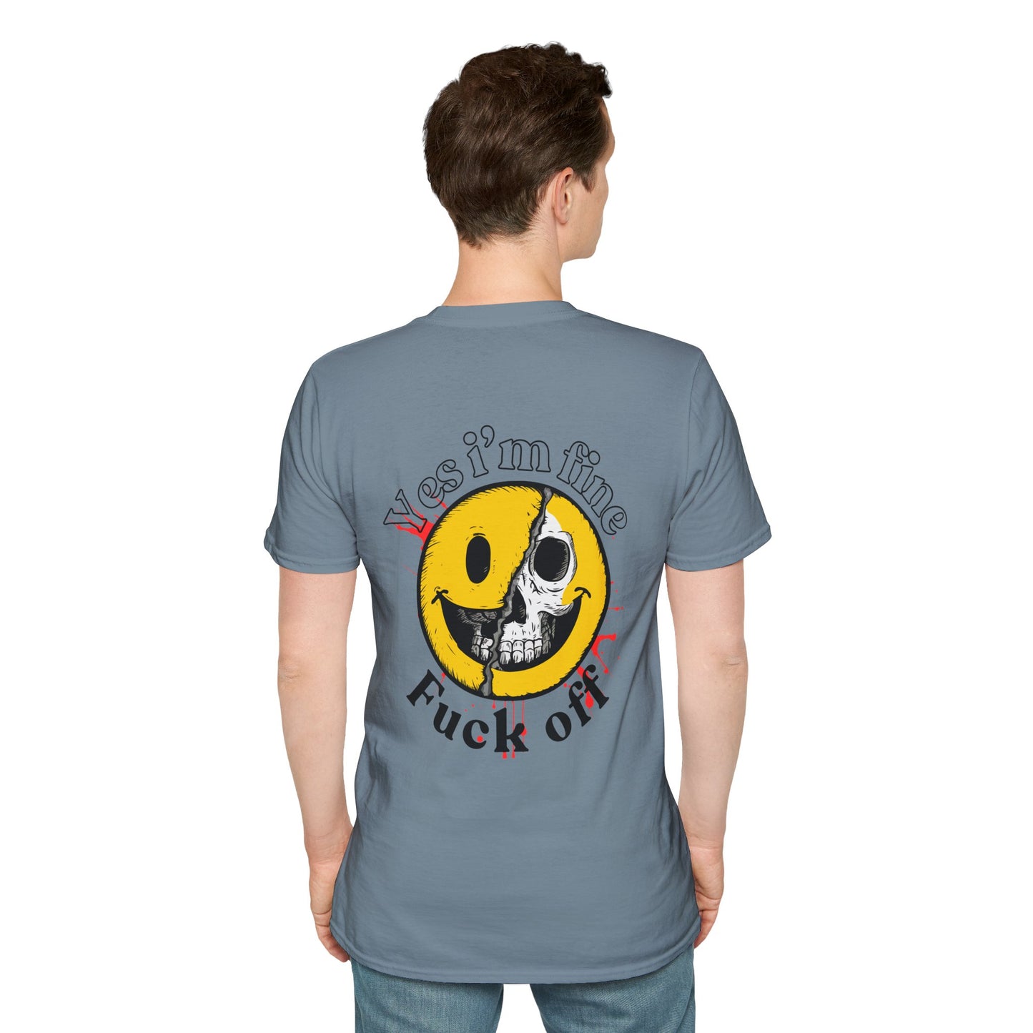 Yes I'm Fine T-Shirt | Edgy Skull Design | Backbeat Wear