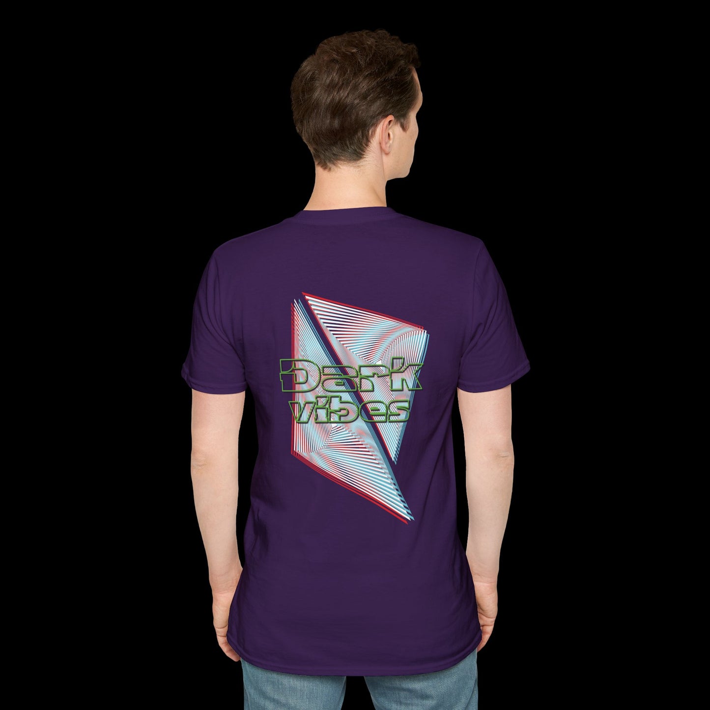 Dark Vibes: Futuristic Geometric T-Shirt