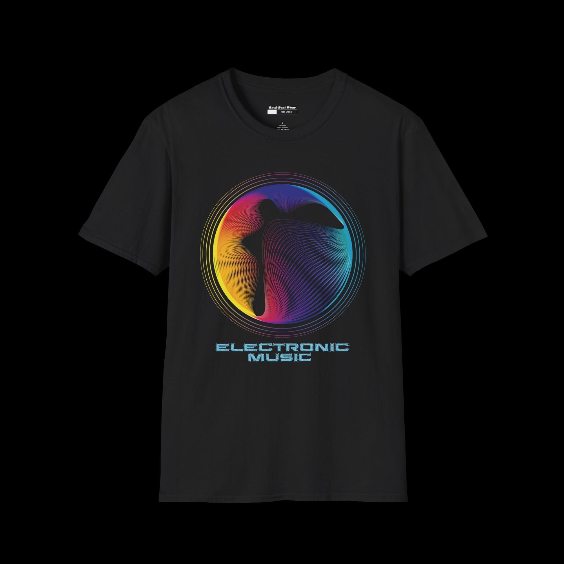 Electronic Pulse Front Print | Electronic Music T-Shirt  BackBeat Wear T-Shirt