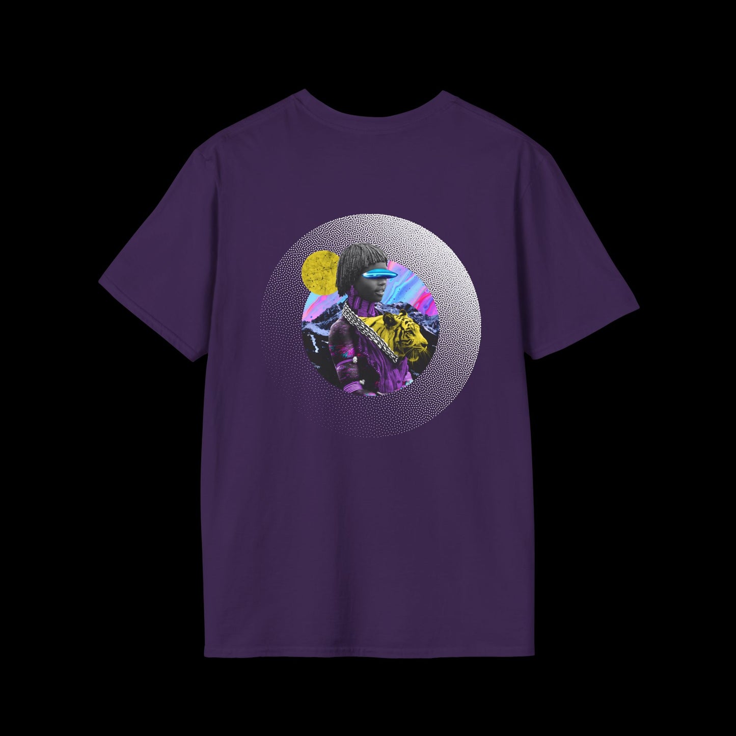 Neo Tribal Warrior: Futuristic Jungle T-Shirt