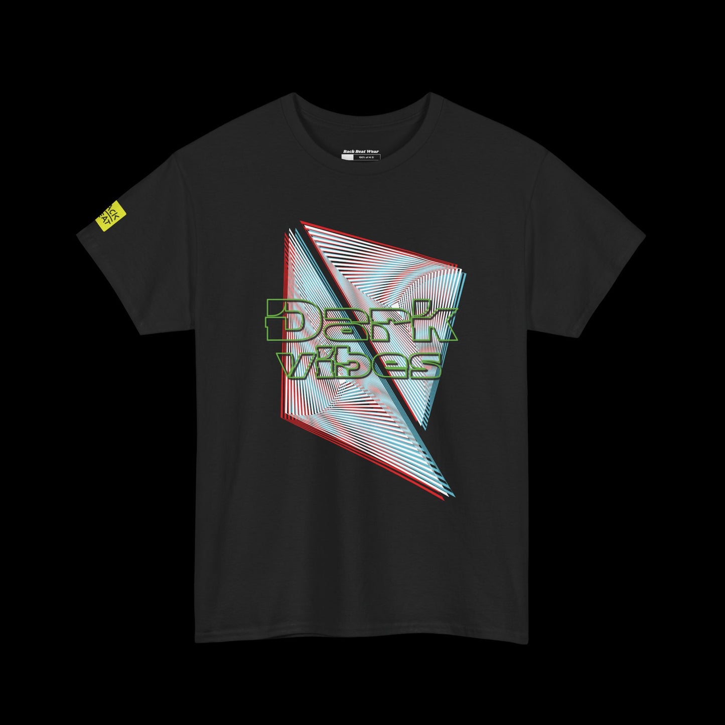 Dark Vibes Front Print t-shirt — Geometric Techno Graphic