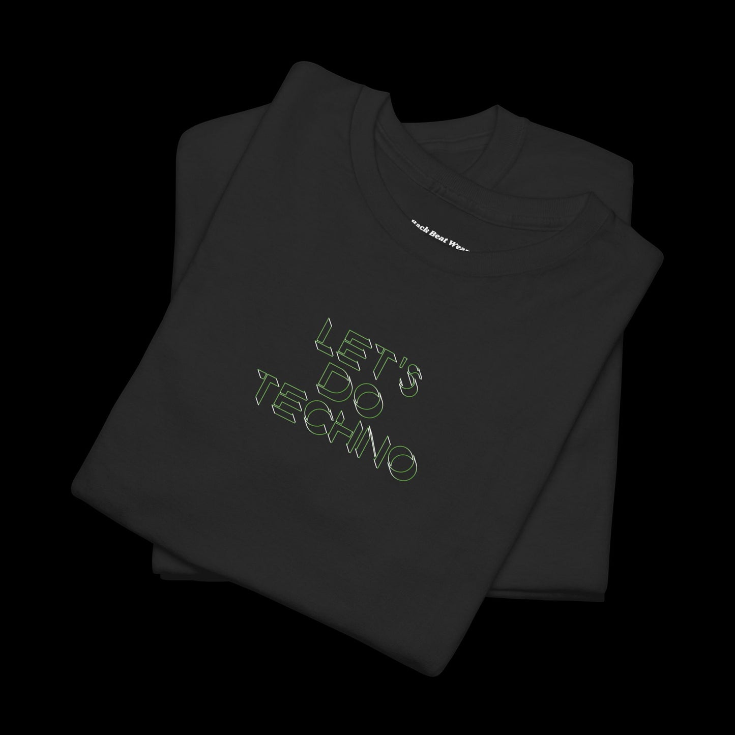 Let’s Do Techno Back Print t-shirt — Minimal Waveform Rave Graphic