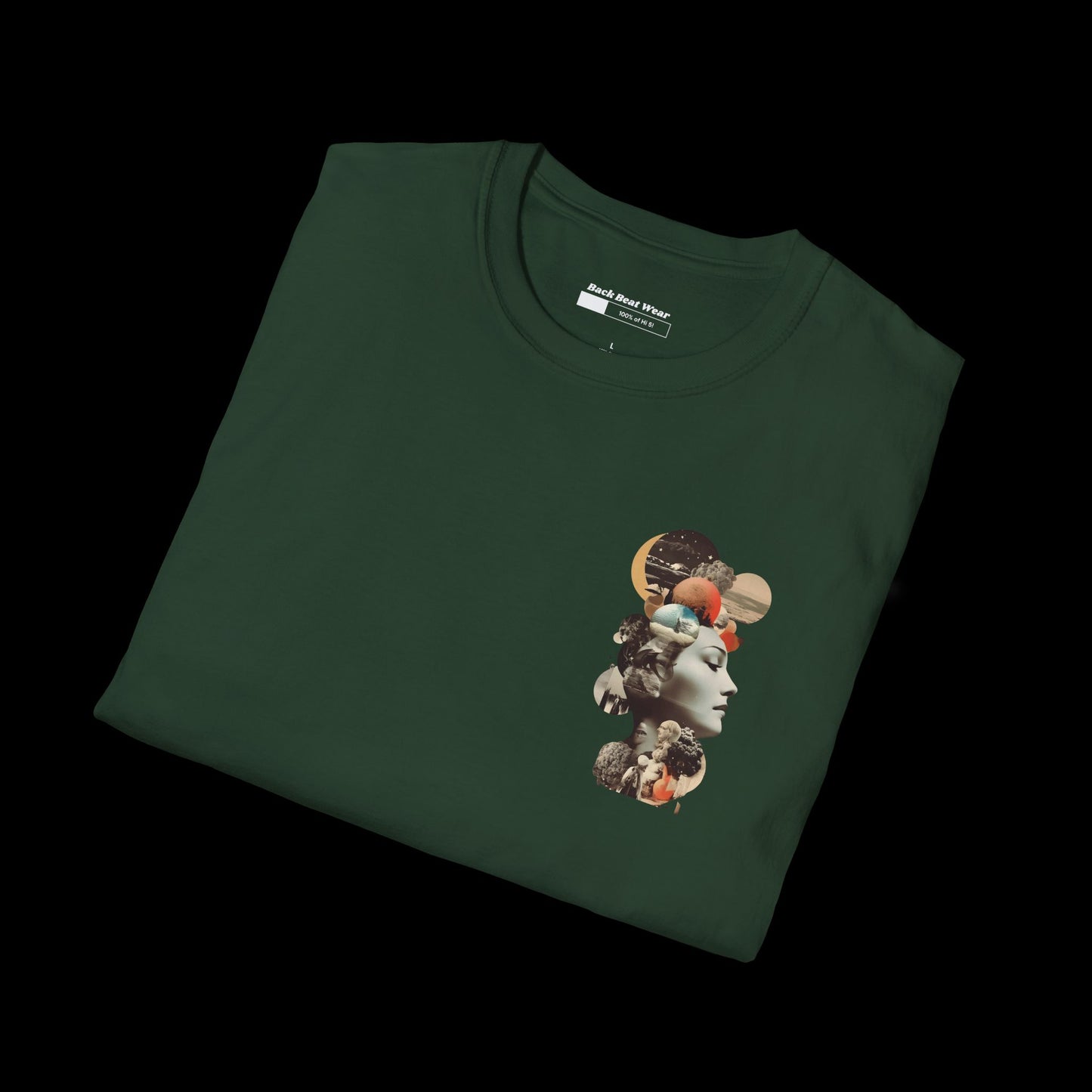 Surreal Femme Collage T-Shirt | Artistic Graphic for Dreamers