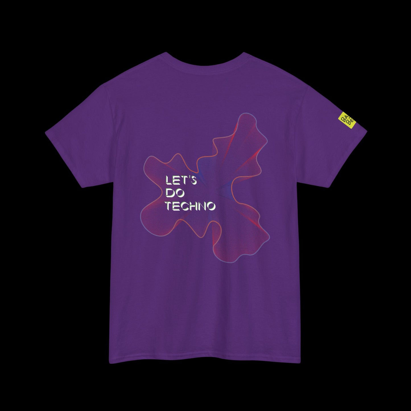 Let’s Do Techno Back Print t-shirt — Minimal Waveform Rave Graphic