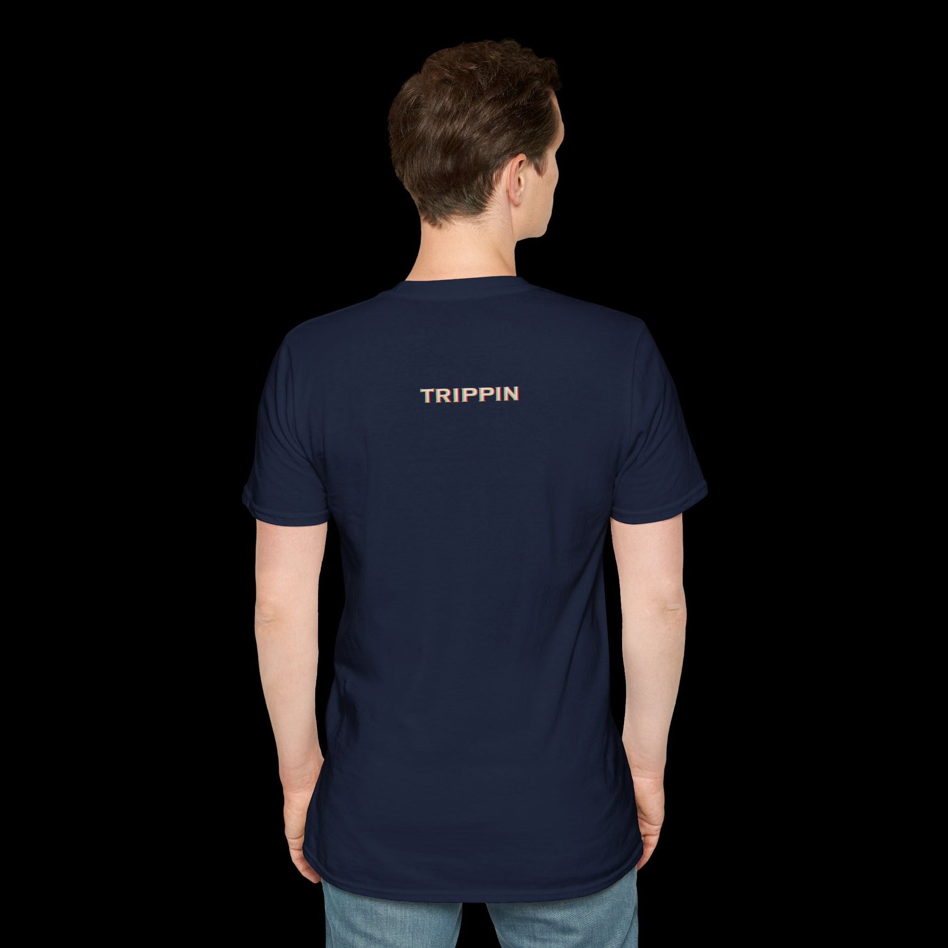 Trippin T-Shirt Front Print | Retro Melted Typography Graphic Tee  BackBeat Wear T-Shirt