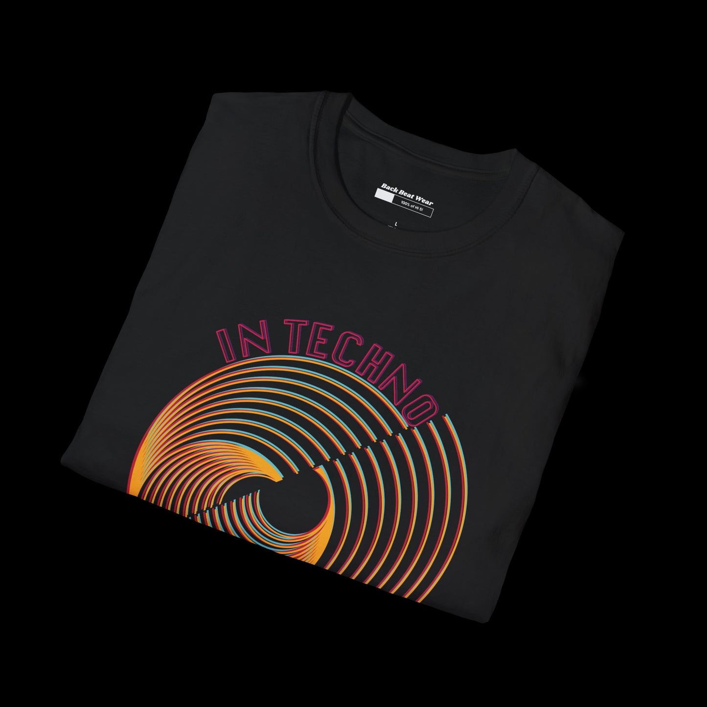 In Techno We Trust Front Spiral Tee - Spiral Graphic Design