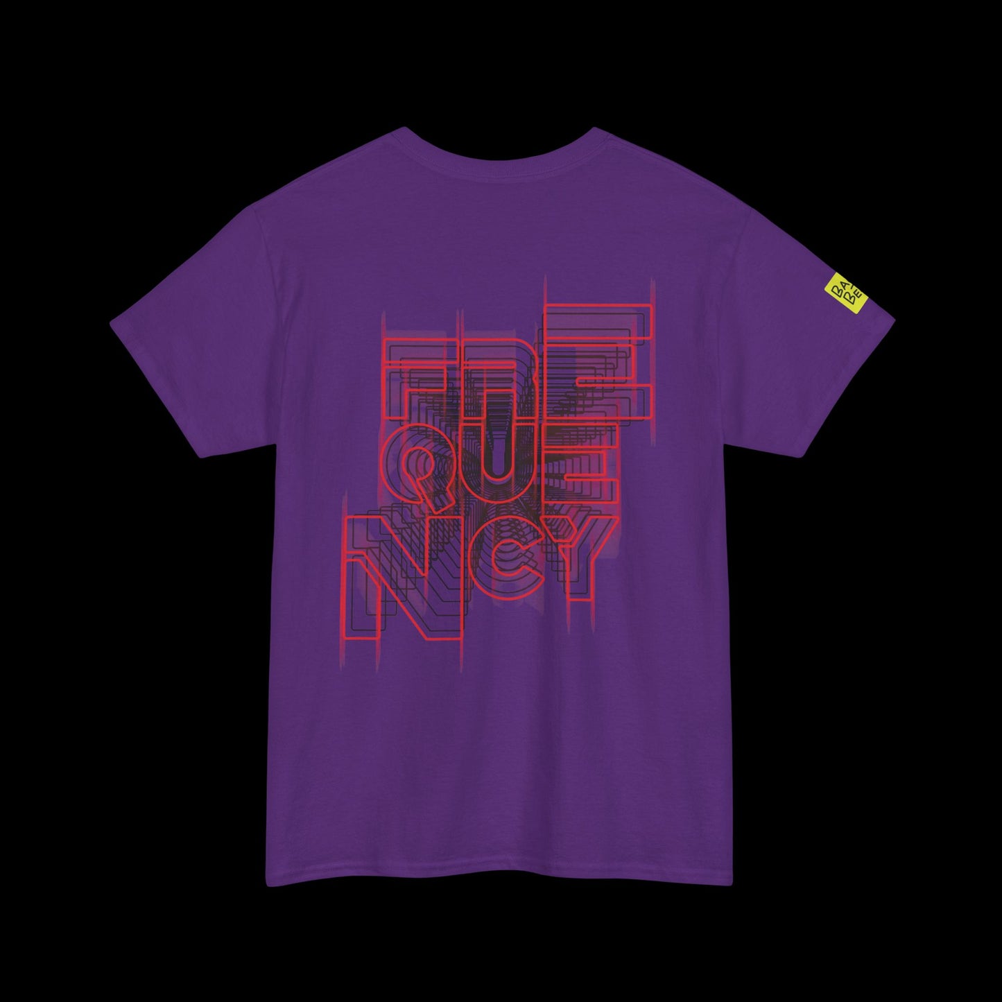 Frequency Back Print t-shirt — Neon Techno Rave Graphic