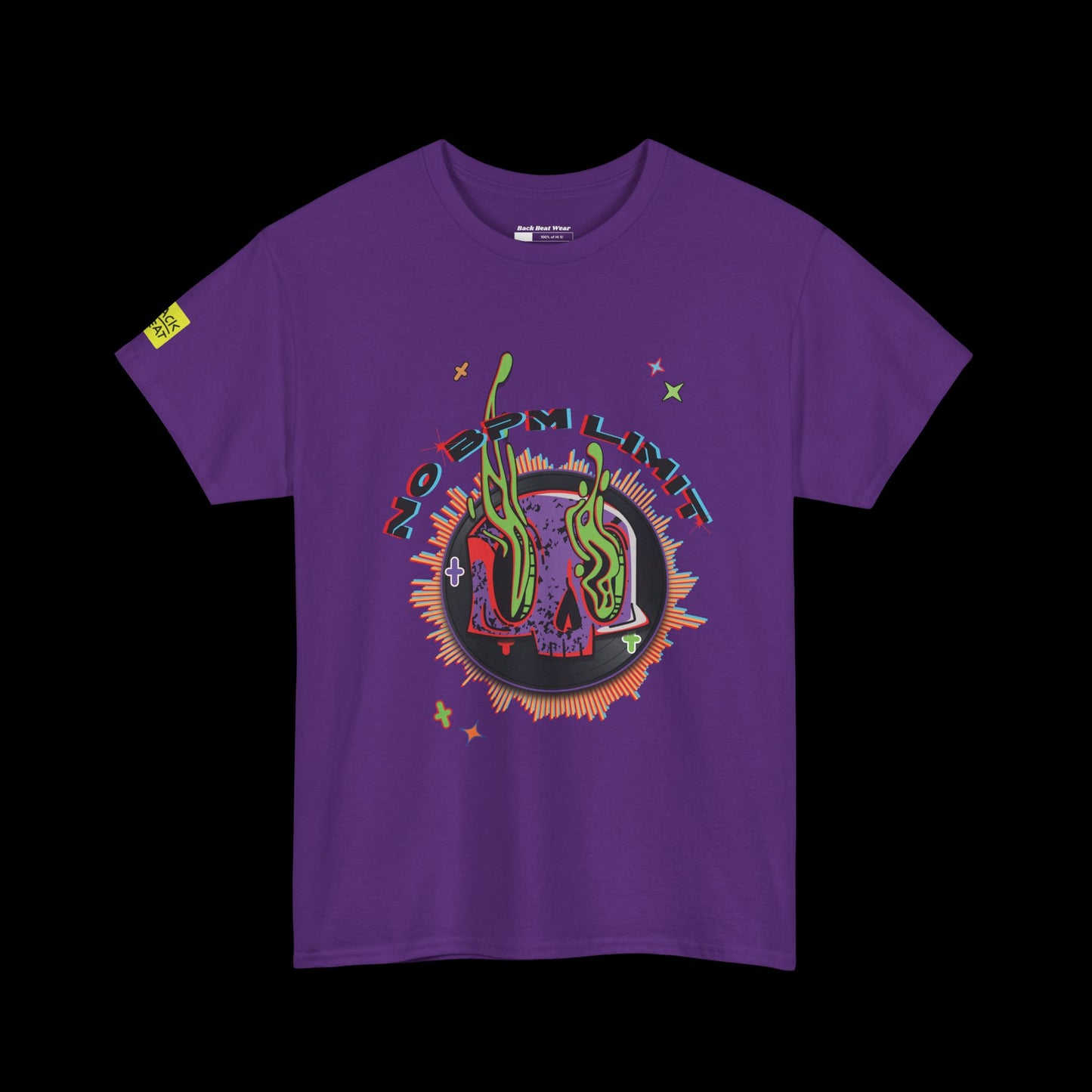 No BPM Limit Vinyl Skull: Front Print T-Shirt