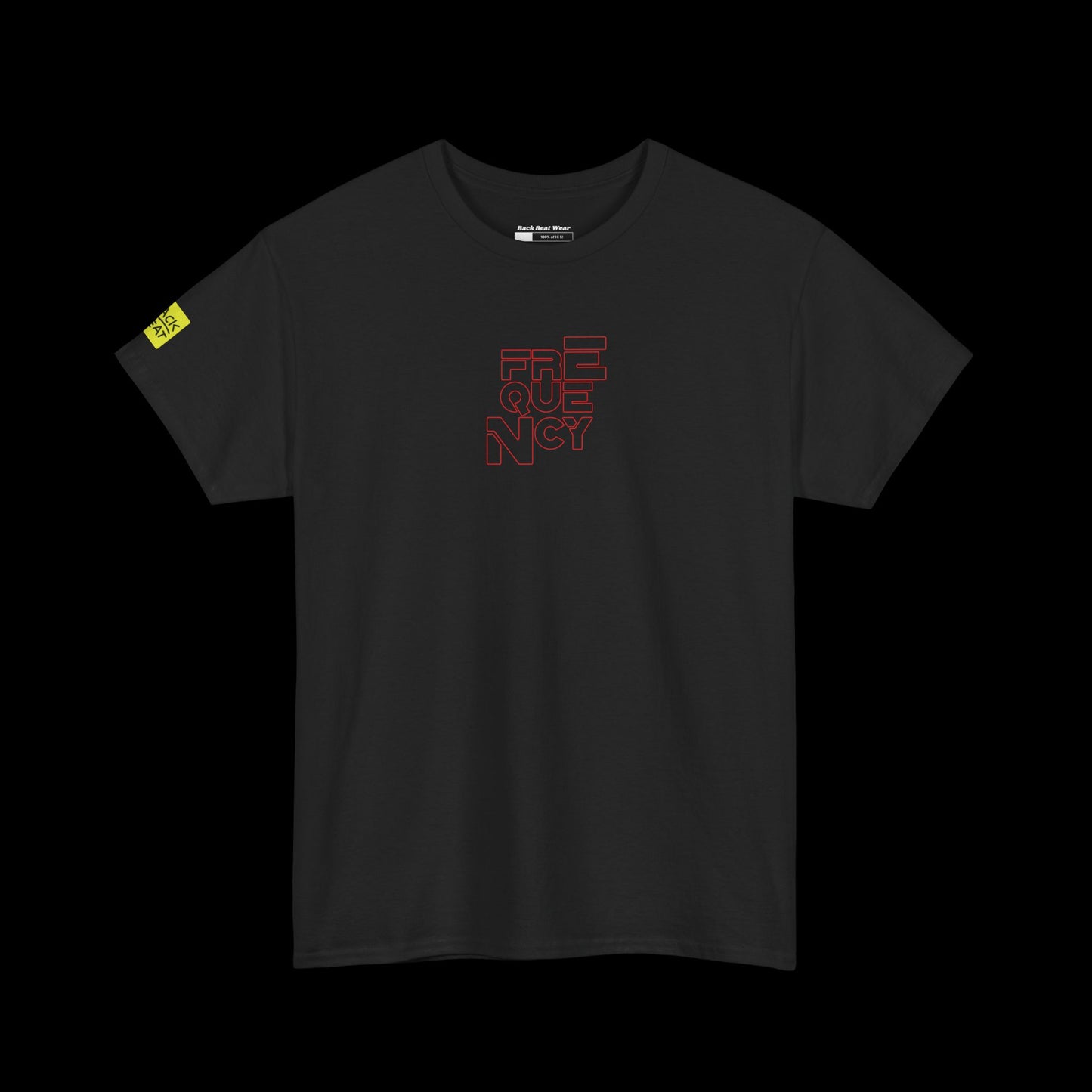 Frequency Back Print t-shirt — Neon Techno Rave Graphic