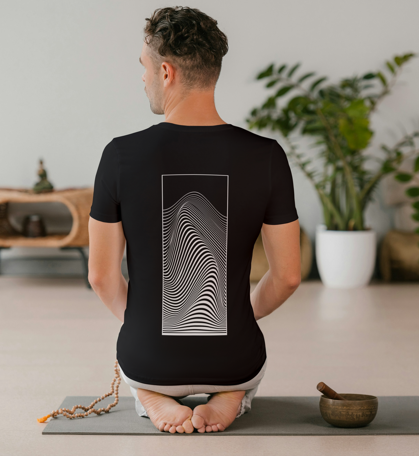 Waveform Meditation T-Shirt | Minimalist Zen Design - BackBeat Wear 